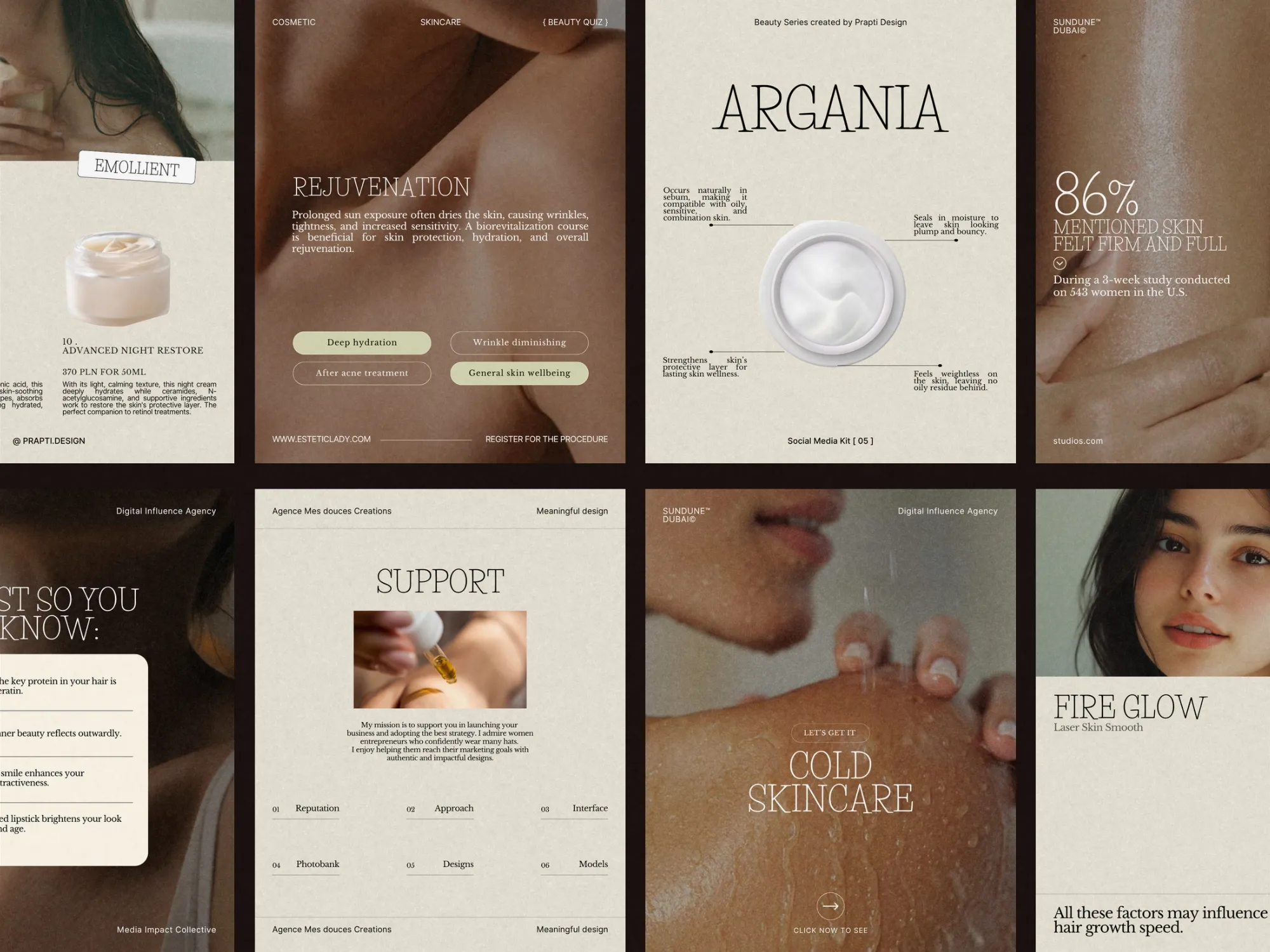 Vibrant digital product showcasing skincare Instagram post templates, perfect for cosmetic shops looking to enhance their social media presence.
