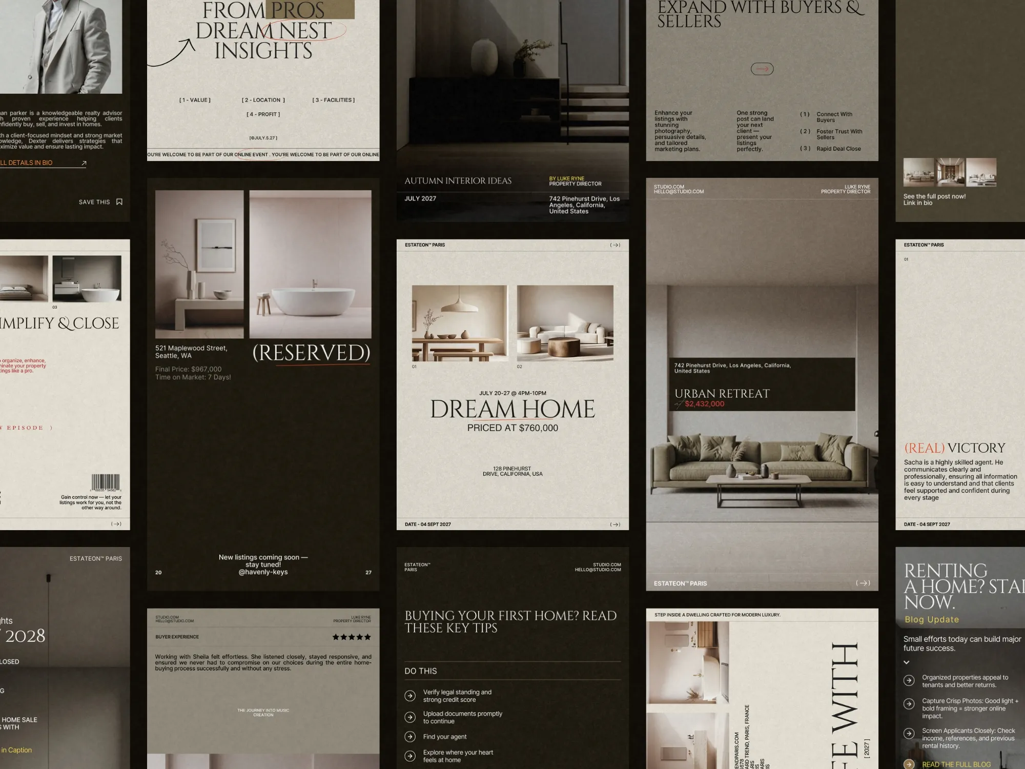 Streamlined Canva realtor kit with 80 real estate story and post templates, perfect for marketing properties effectively.