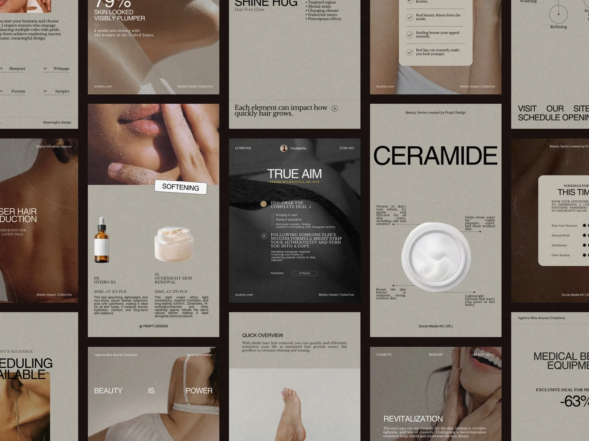 Vibrant skincare post template with eye-catching graphics, tailored for skincare businesses to promote offers and build trust with audiences.