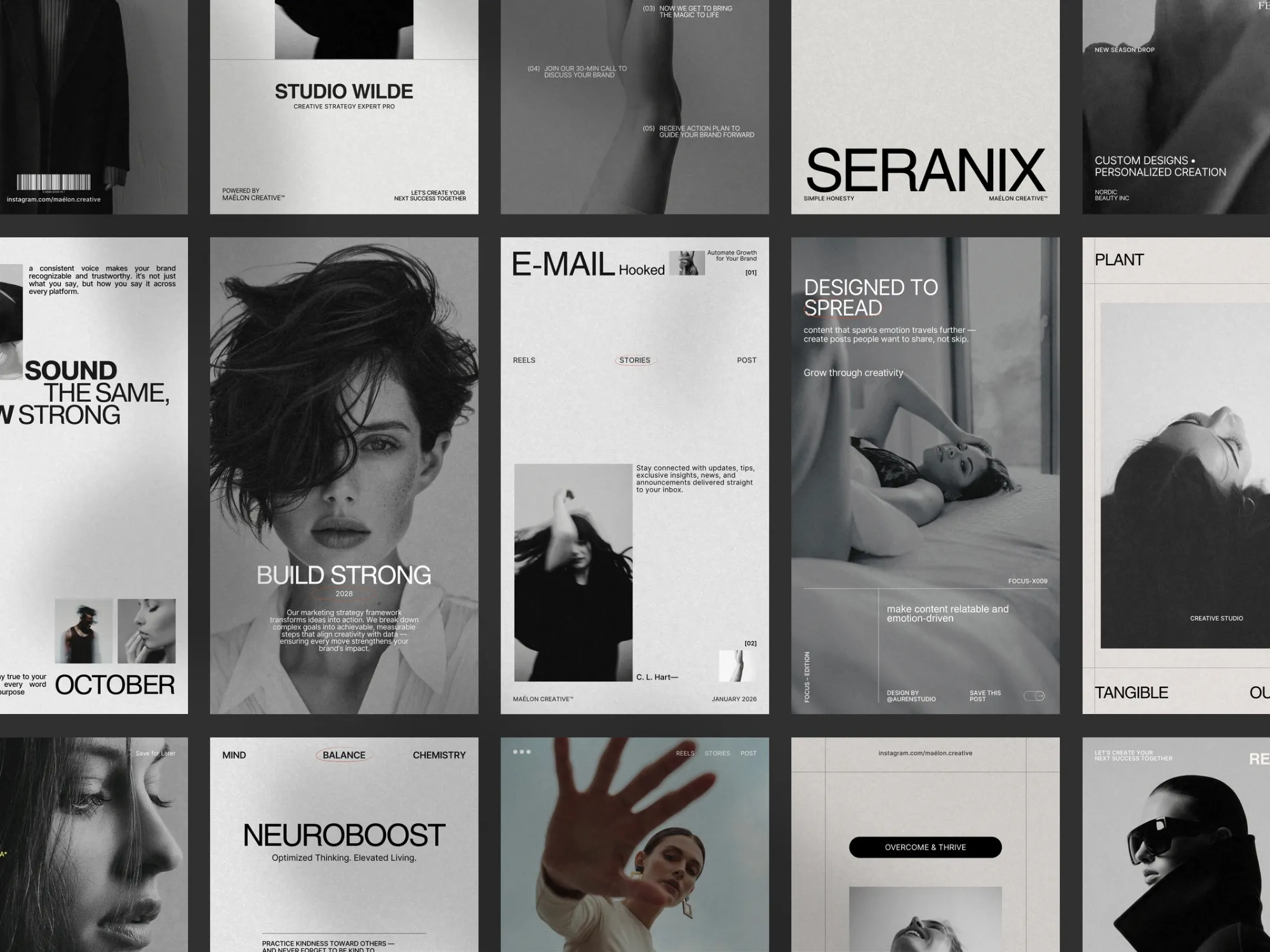 Eye-catching Instagram marketing story templates from Prapti Design, providing 105 unique layouts perfect for ecommerce and creators to enhance visibility.