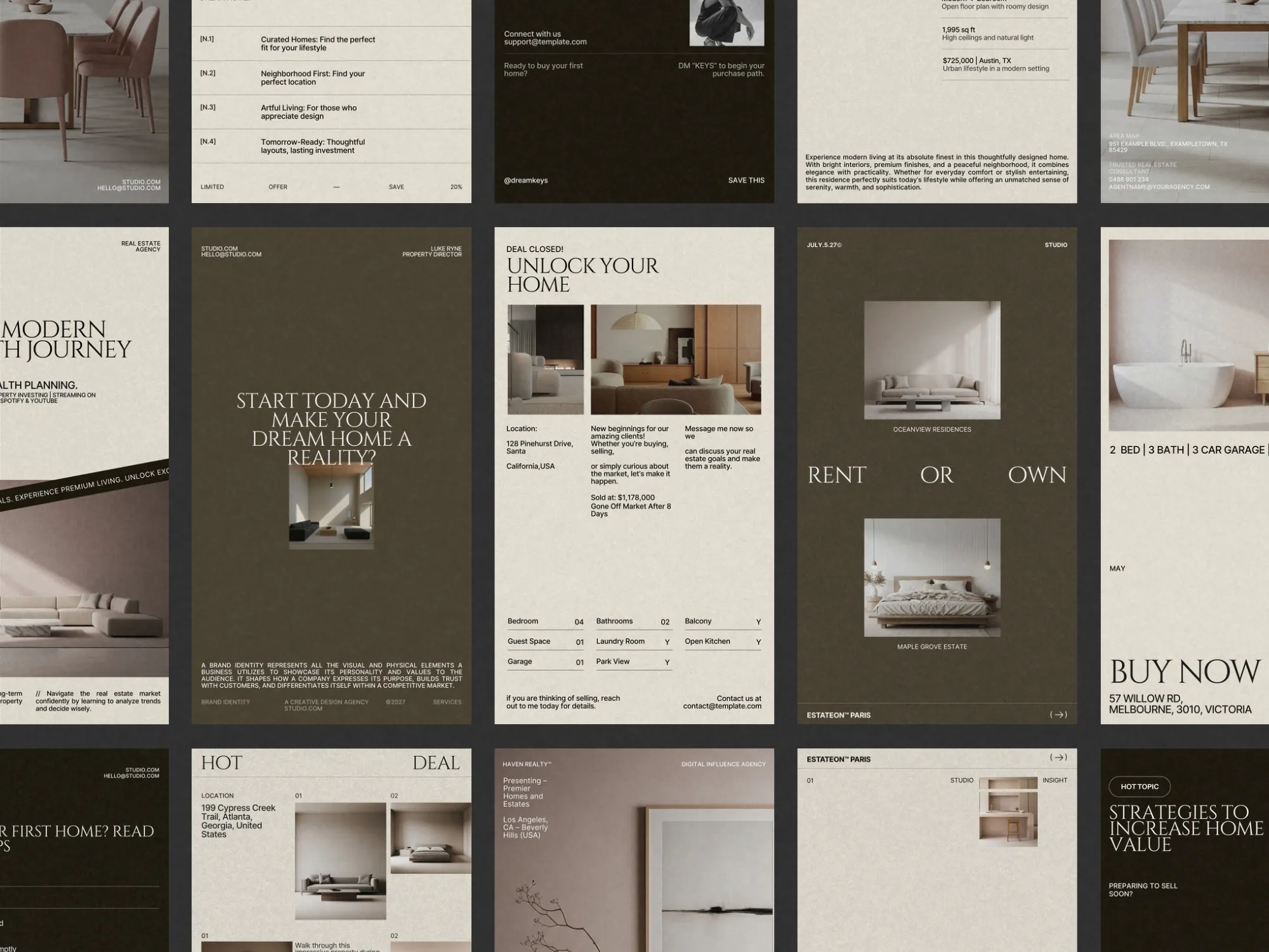 Canva-based real estate story templates bundle, offering 120 ready-to-edit designs that elevate your Instagram marketing strategy.