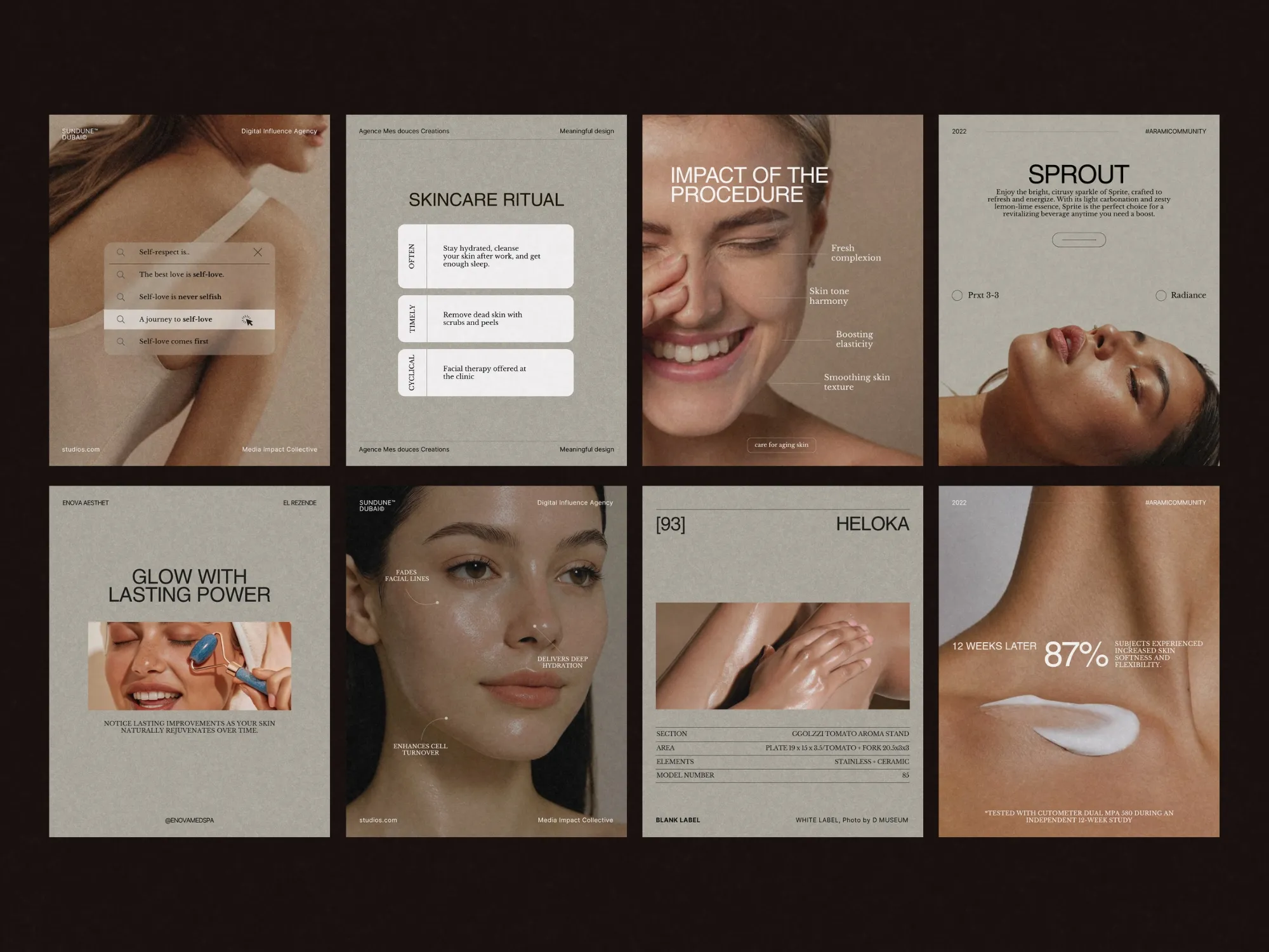 Digital download of 35 Canva-compatible Skincare Instagram post templates crafted to help brands present their products with eye-catching layouts.