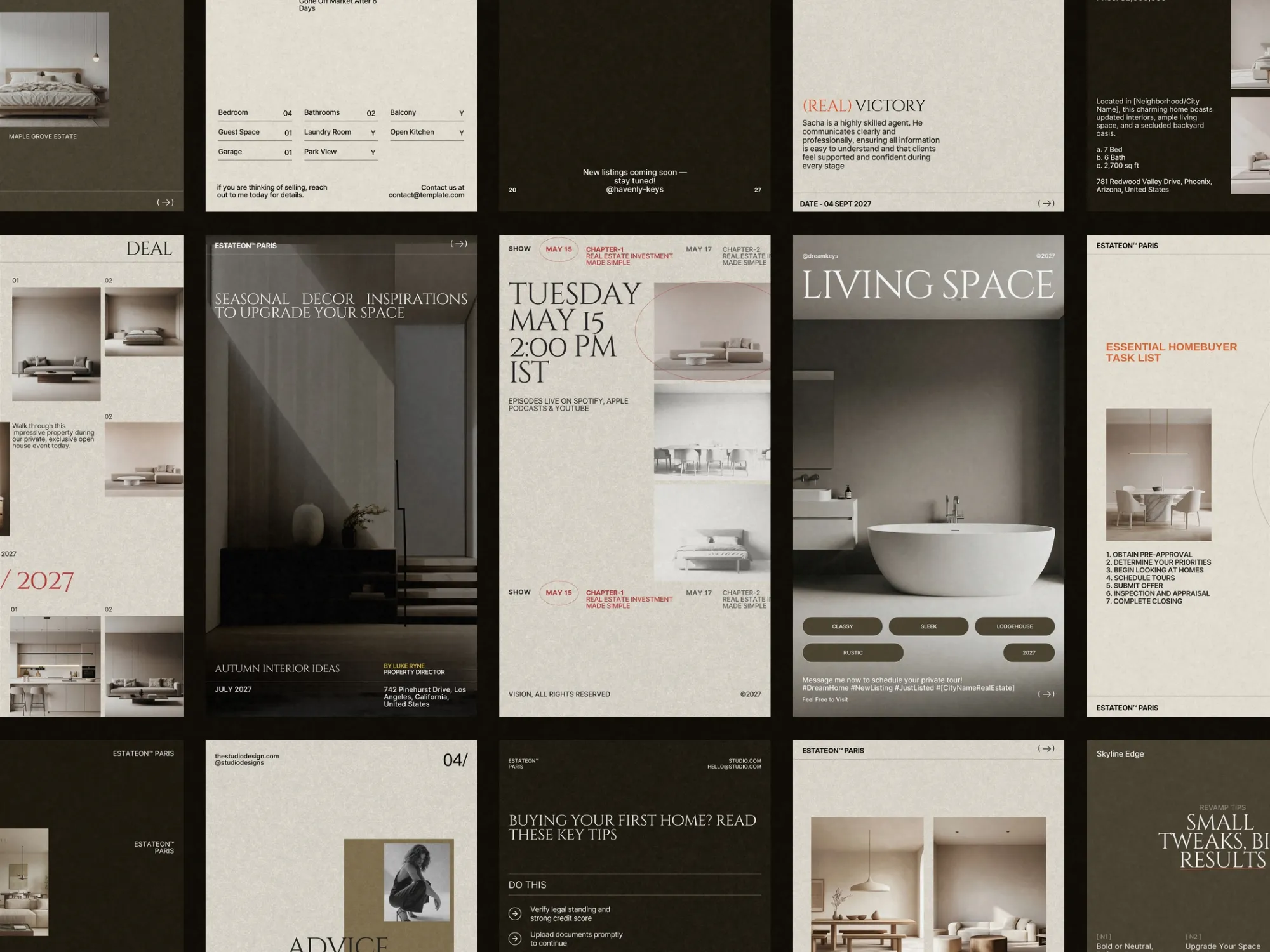 Eye-catching Instagram story templates by Prapti Design, tailored for housing agencies to promote properties and connect with prospective buyers.