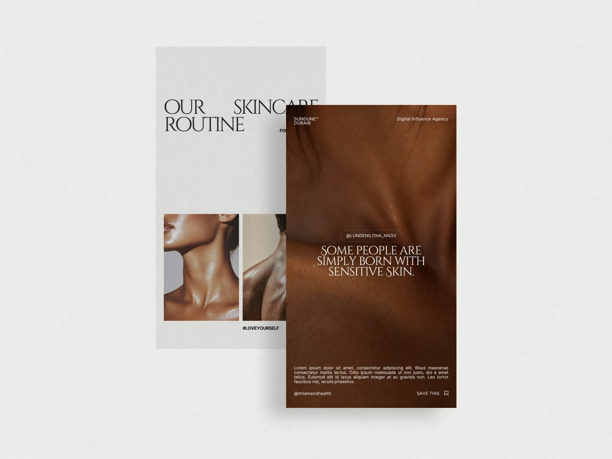 Eye-catching skincare Instagram story templates, crafted in 1080x1920 PX, designed for cosmetic sellers to create consistent visual content.