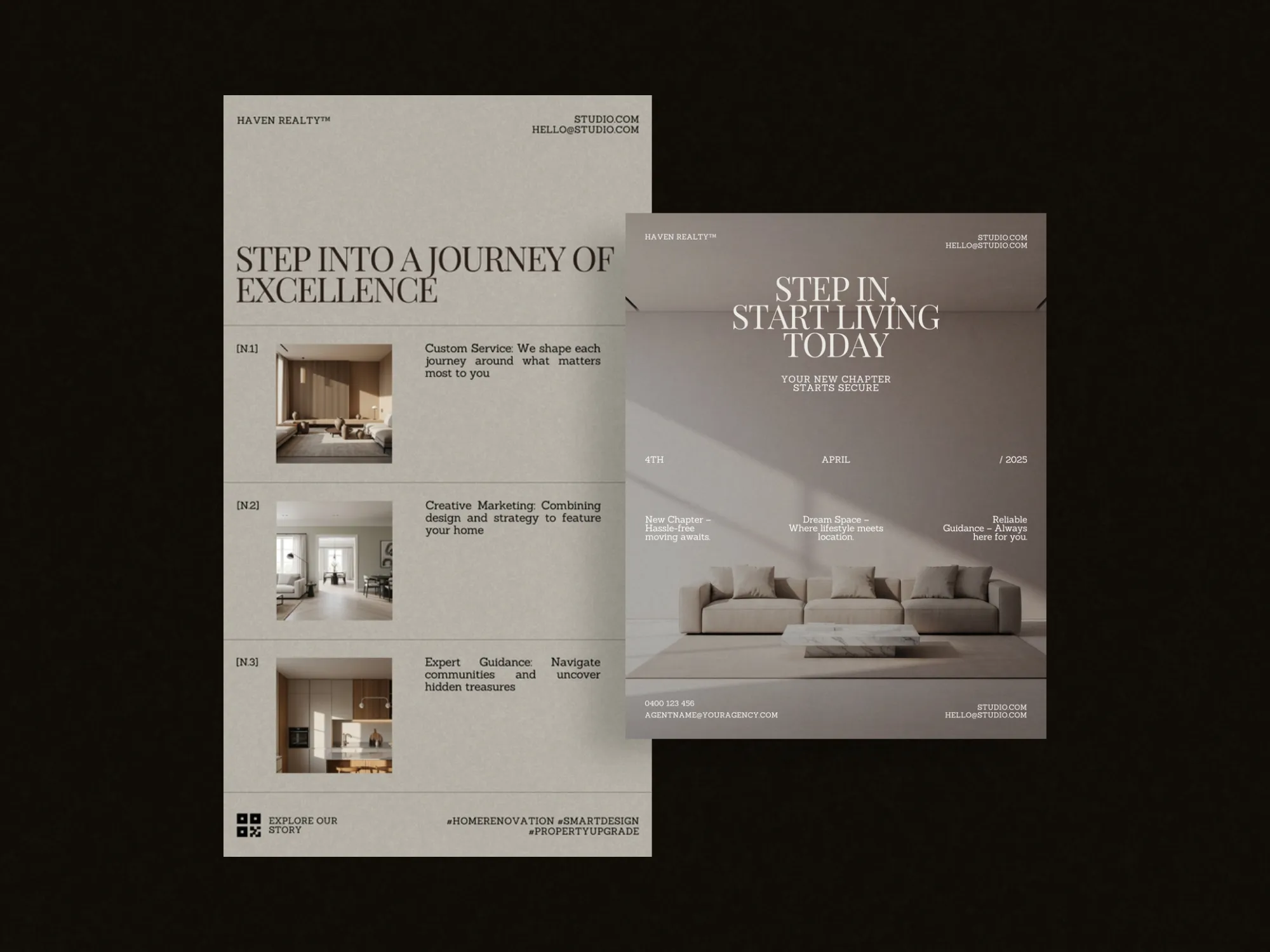 Stylish Canva template showcasing professional real estate story layout at 1080x1920 px, crafted to enhance property listing visibility and engagement.