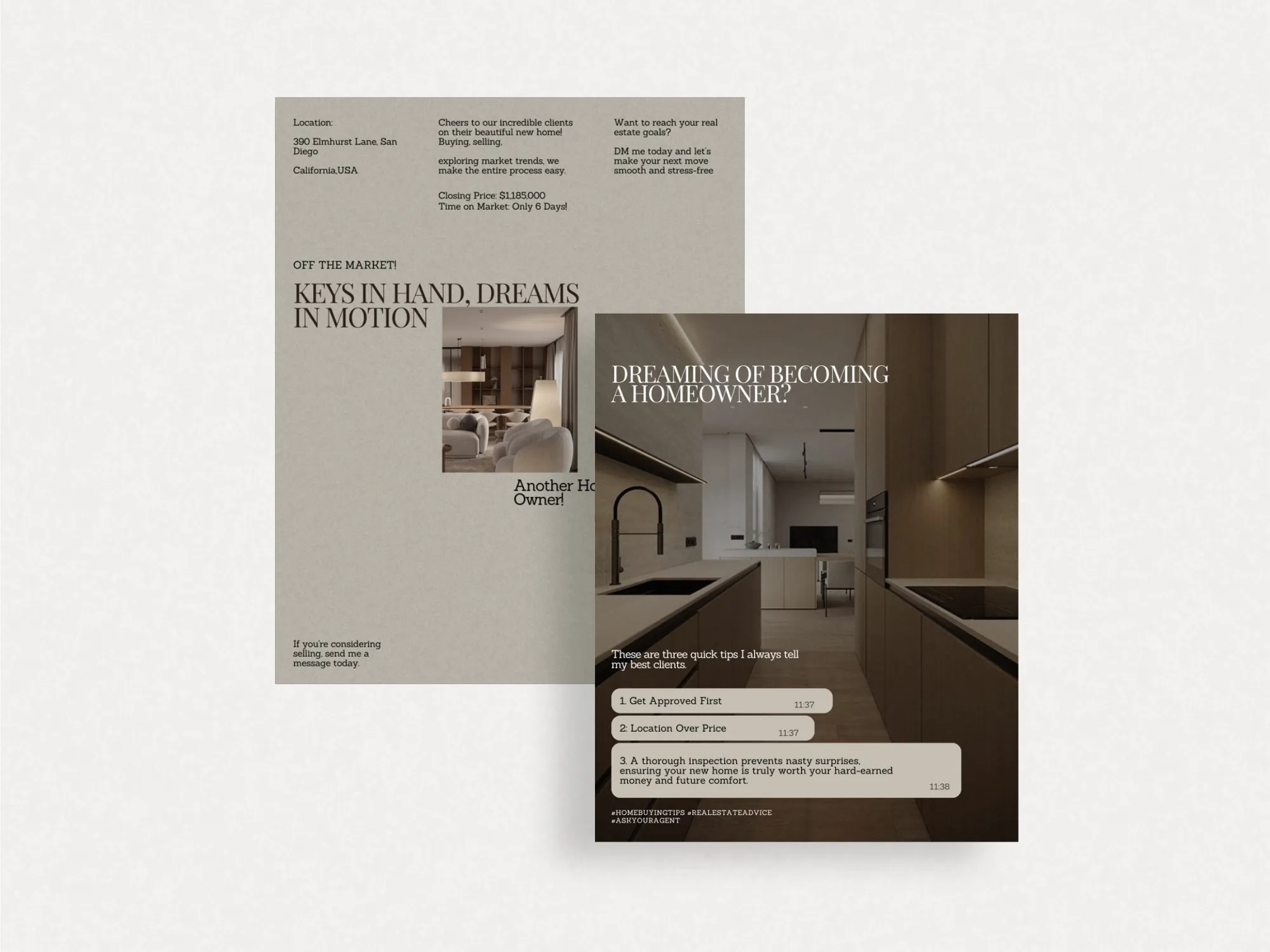 Engaging real estate Instagram post template, sized 1080x1350 PX, perfect for agents to showcase properties using Canva’s user-friendly interface.