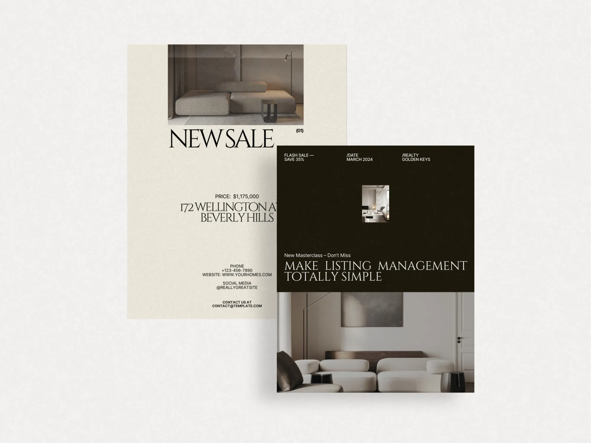 Dynamic Canva template for real estate Instagram posts, helping agents create visually appealing promotional content with ease.