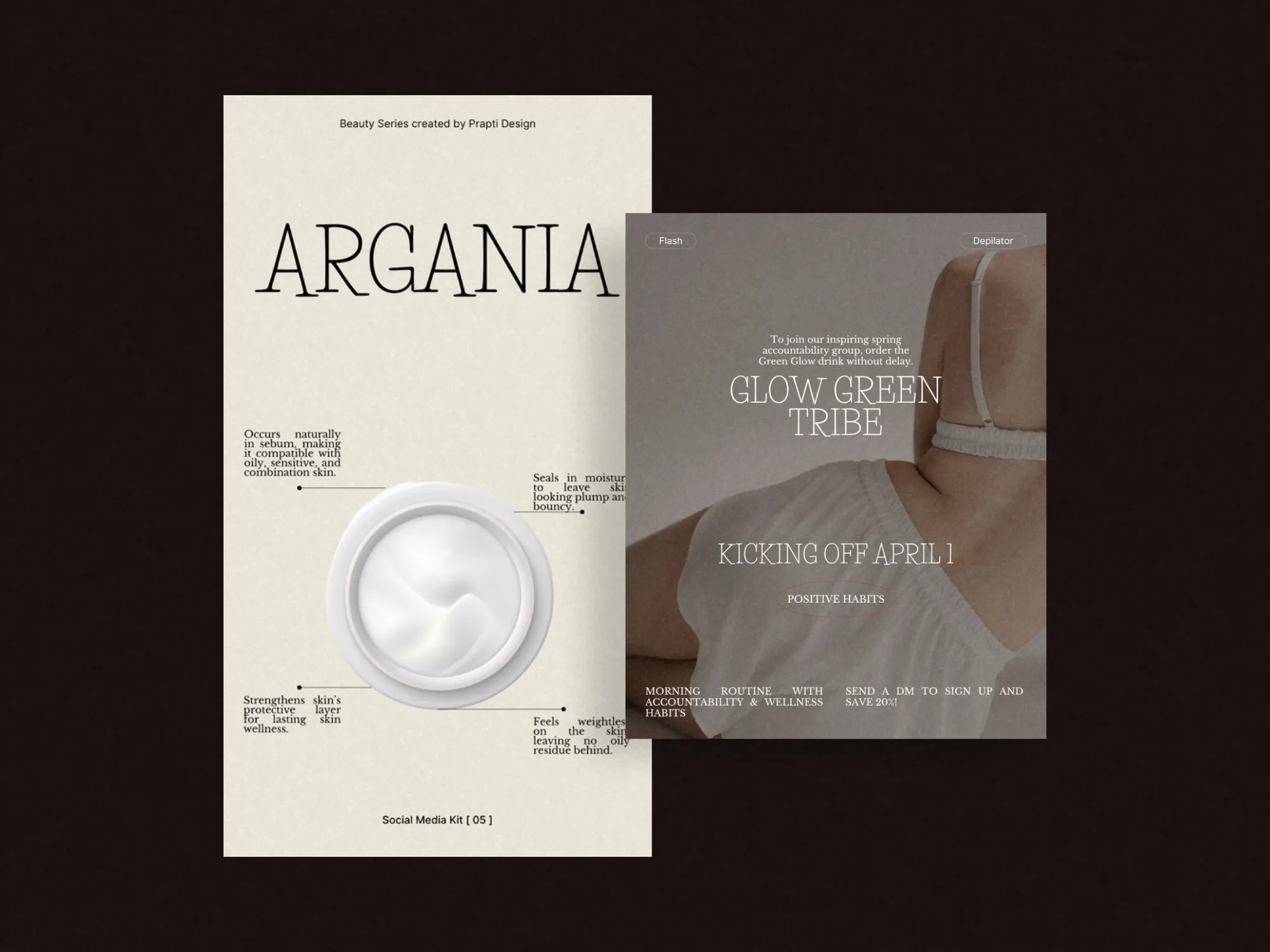 Clean and modern Instagram story template focused on skincare offers, crafted to entice followers with visually appealing designs.