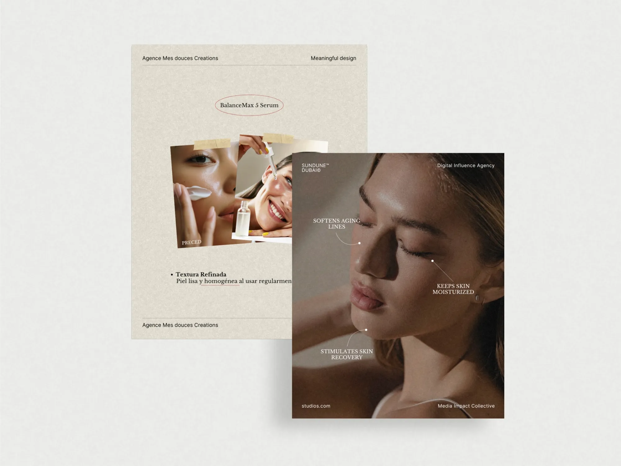 Versatile Canva templates for skincare Instagram posts, delivering a polished visual style while promoting beauty products and enhancing brand engagement.
