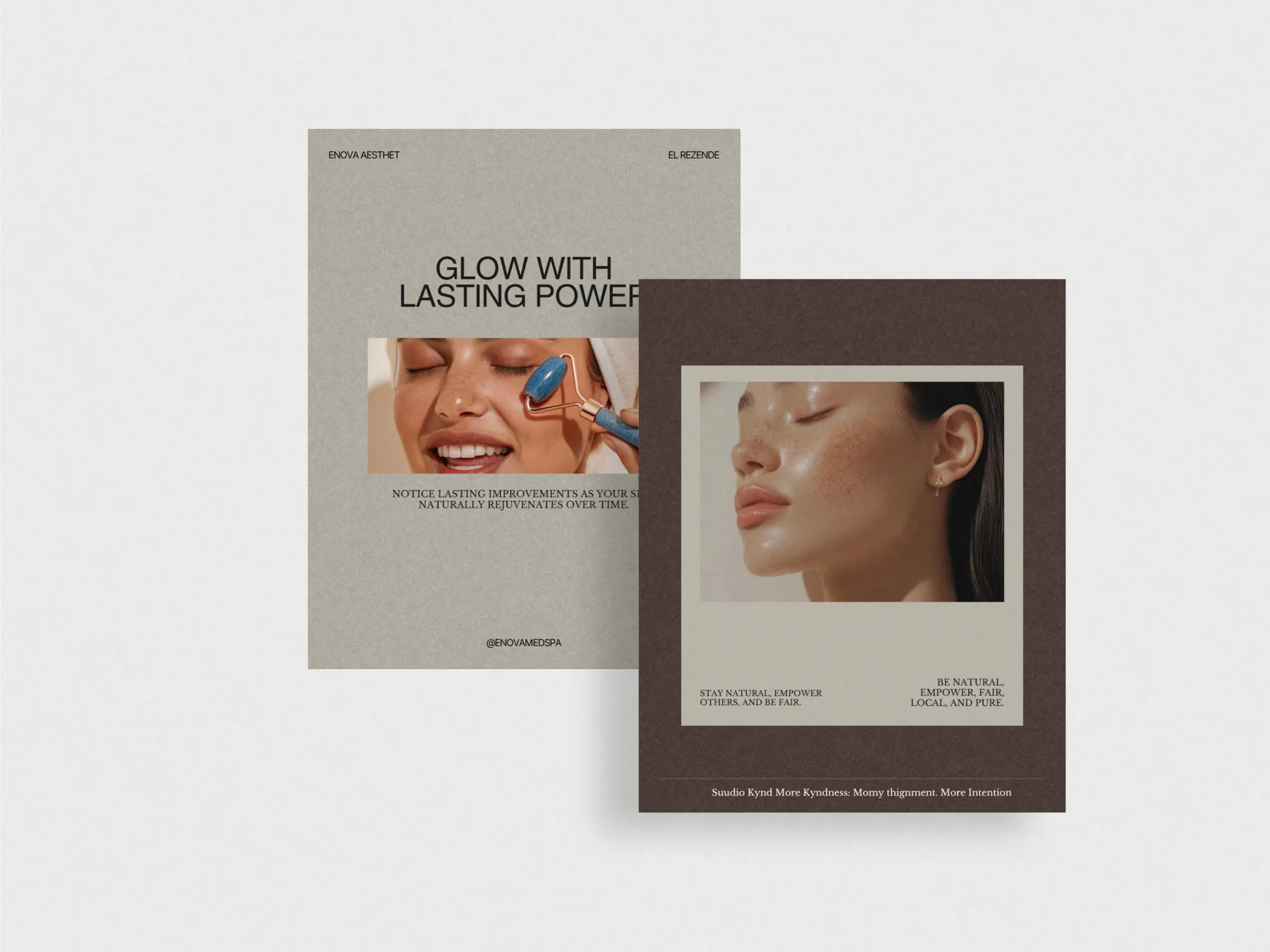 Elegant beauty social media Canva templates for skincare brands, designed to enhance product presentation and engage audiences on Instagram.