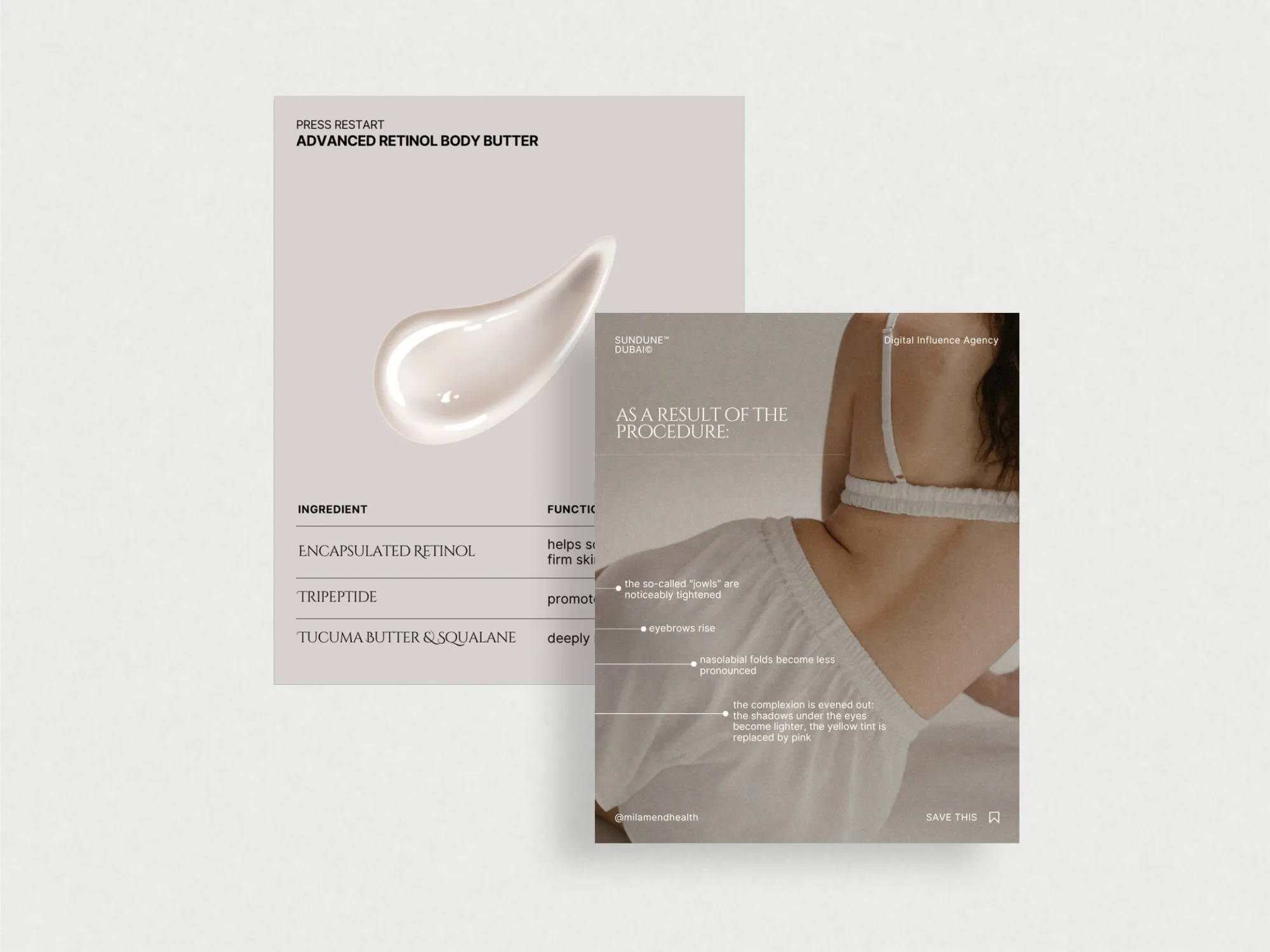 Stunning digital download skincare Instagram templates, 35 unique designs ready for instant use, enhancing visual storytelling for beauty brands.
