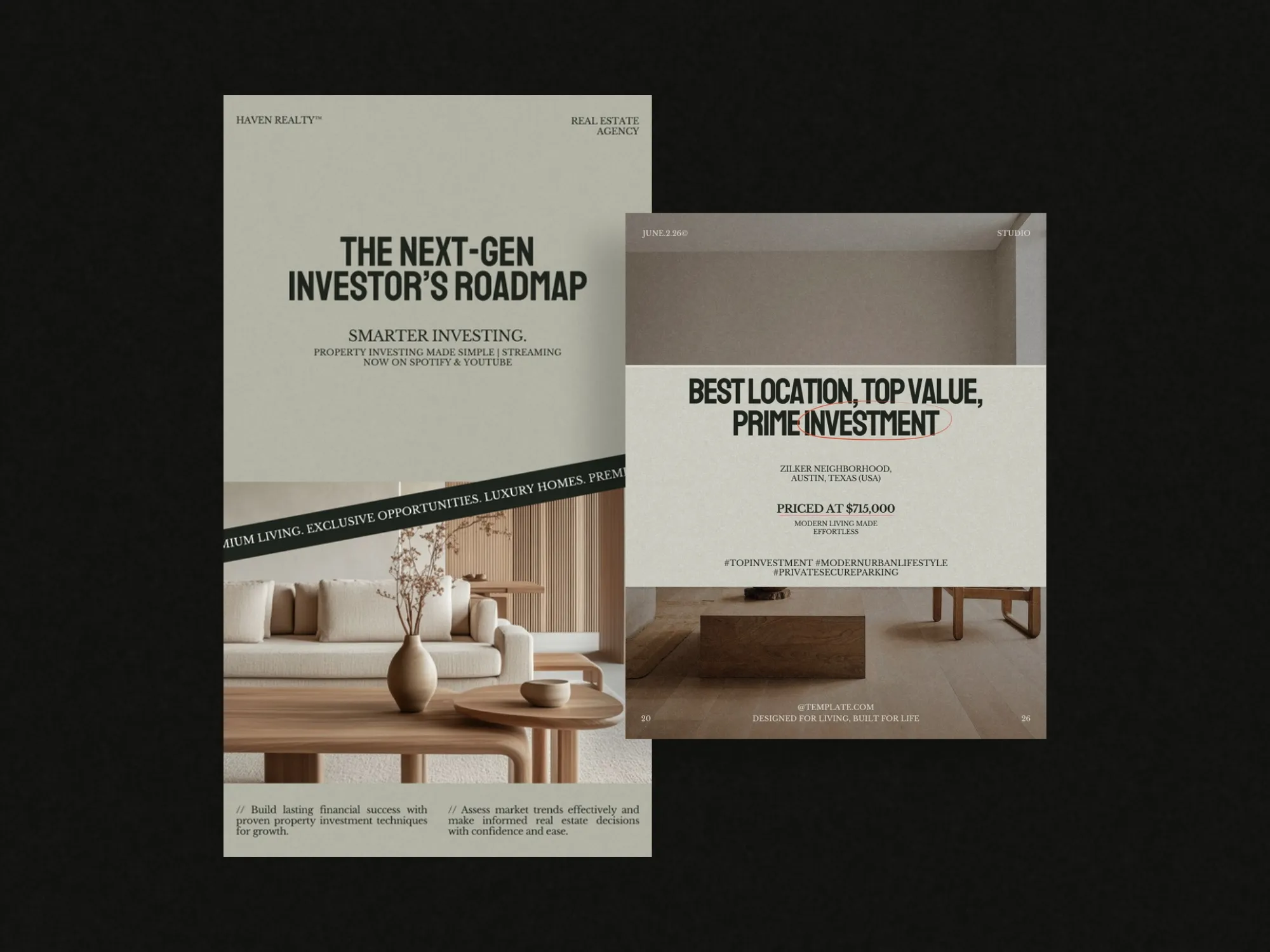 High-quality 1080x1920 PX Canva real estate story template, perfect for engaging buyers with beautifully designed branded content.