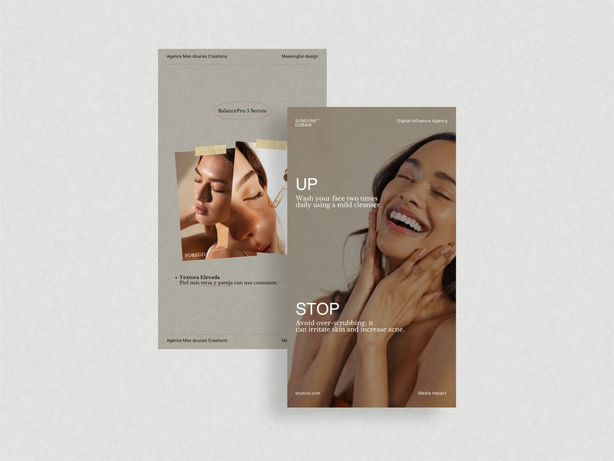 Professional beauty Instagram Canva pack designed with 105 ready-made templates, focused on product highlights and skincare reviews in 1080x1920 PX format.