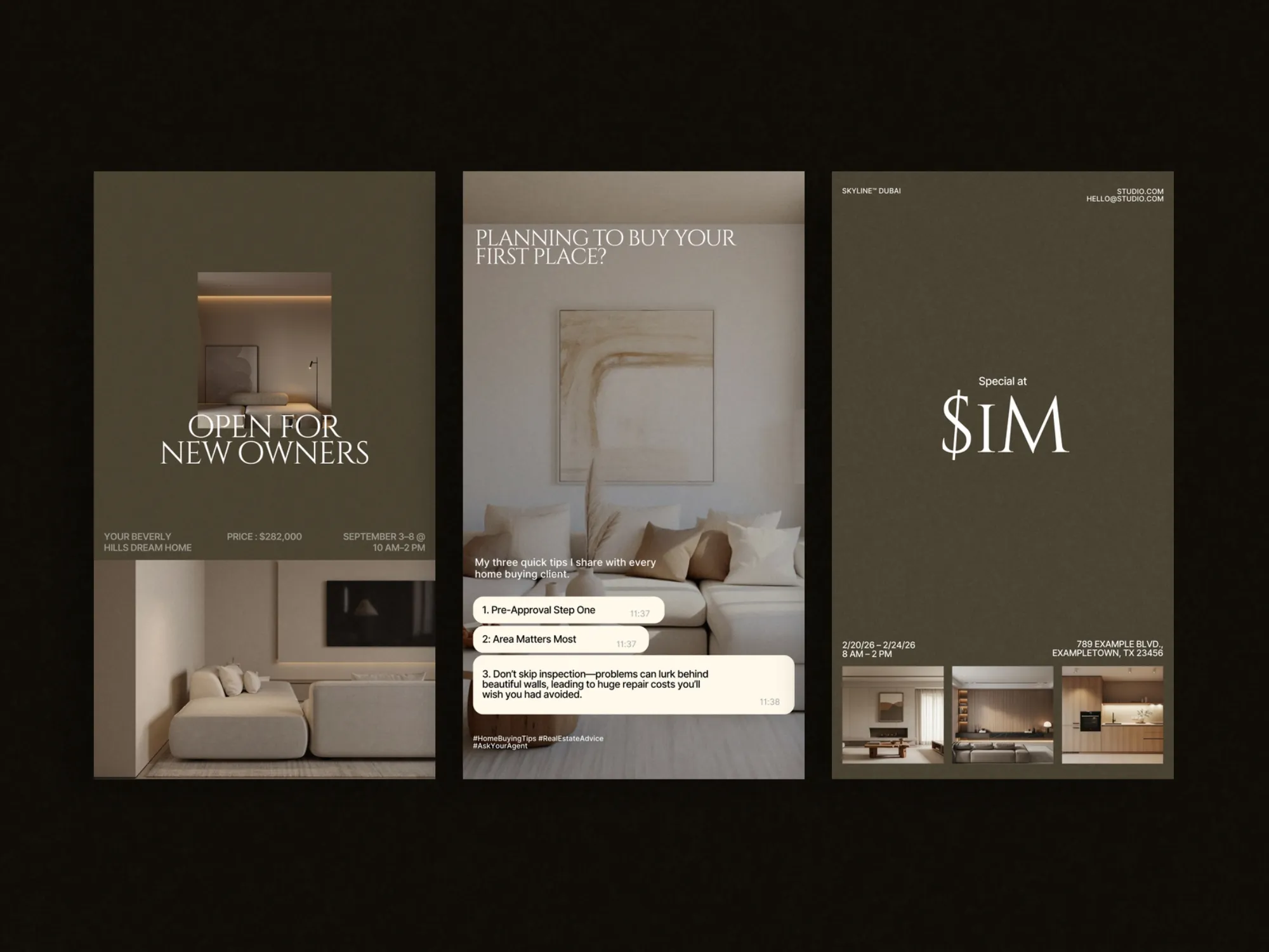 Transform your social media strategy with these 40 stylish real estate Instagram story templates, built for easy customization in Canva to fit any listing.
