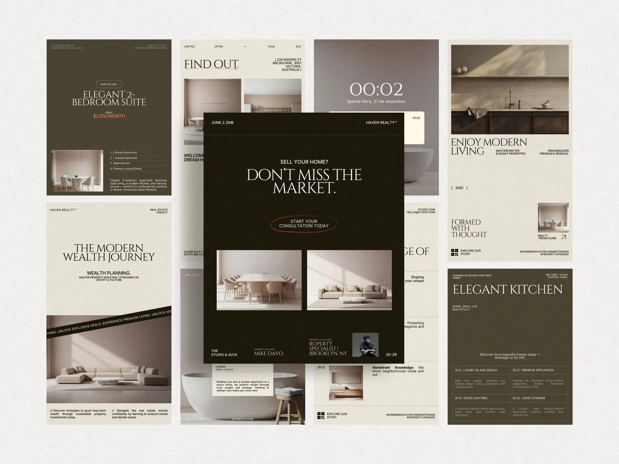 Elegant real estate Instagram story template, 1080x1920 PX, designed to present property listings attractively and engage viewers effortlessly.