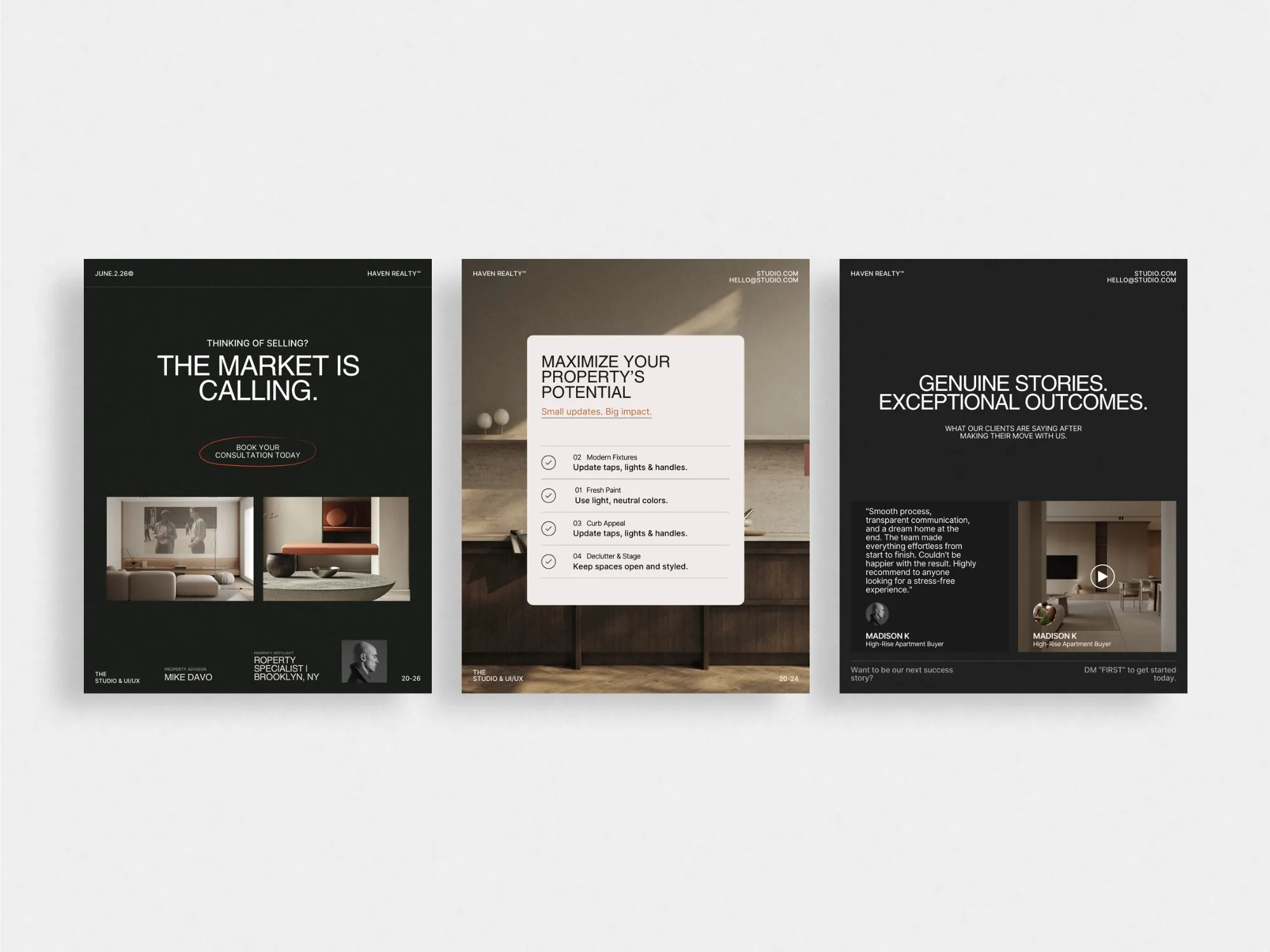 Canva real estate Instagram post template with vibrant colors and customizable layouts, designed to captivate audience attention online.