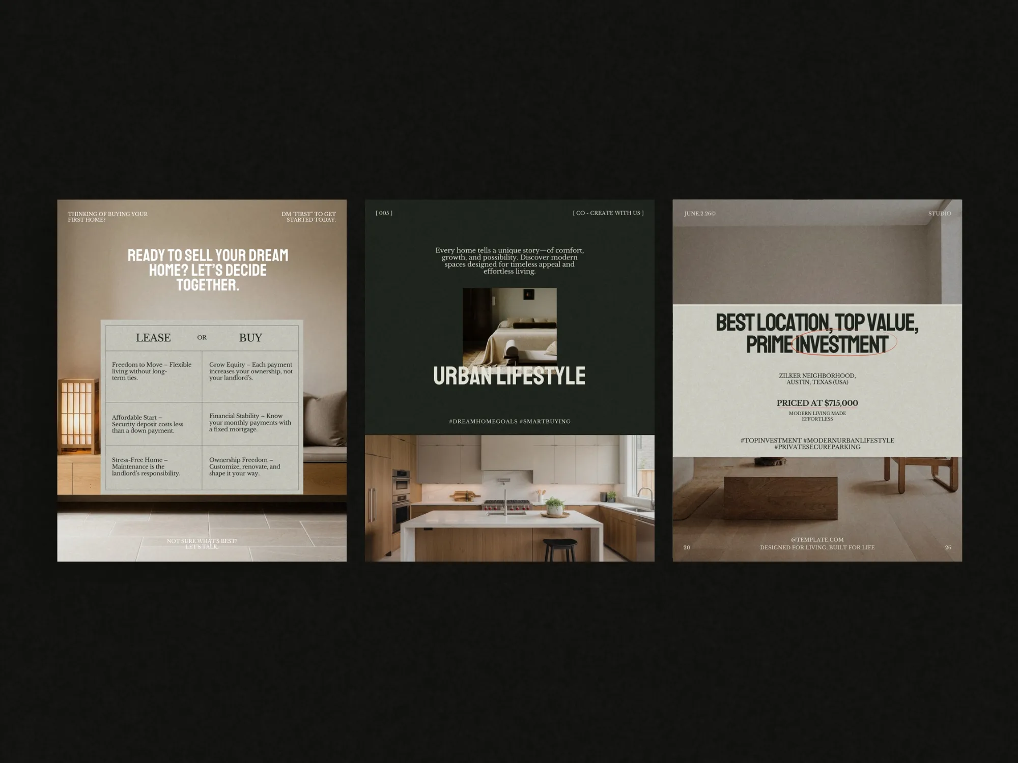 40 unique Canva templates engineered for real estate professionals, providing a polished aesthetic to elevate property listings on Instagram.