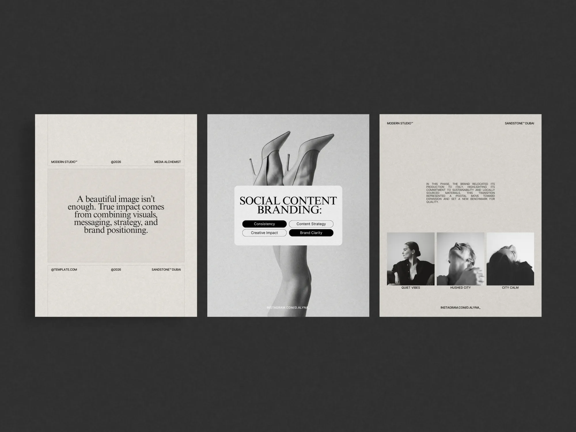 Versatile Instagram Marketing Posts kit enabling businesses to showcase discounts and announcements in visually striking 1080x1350 px format.