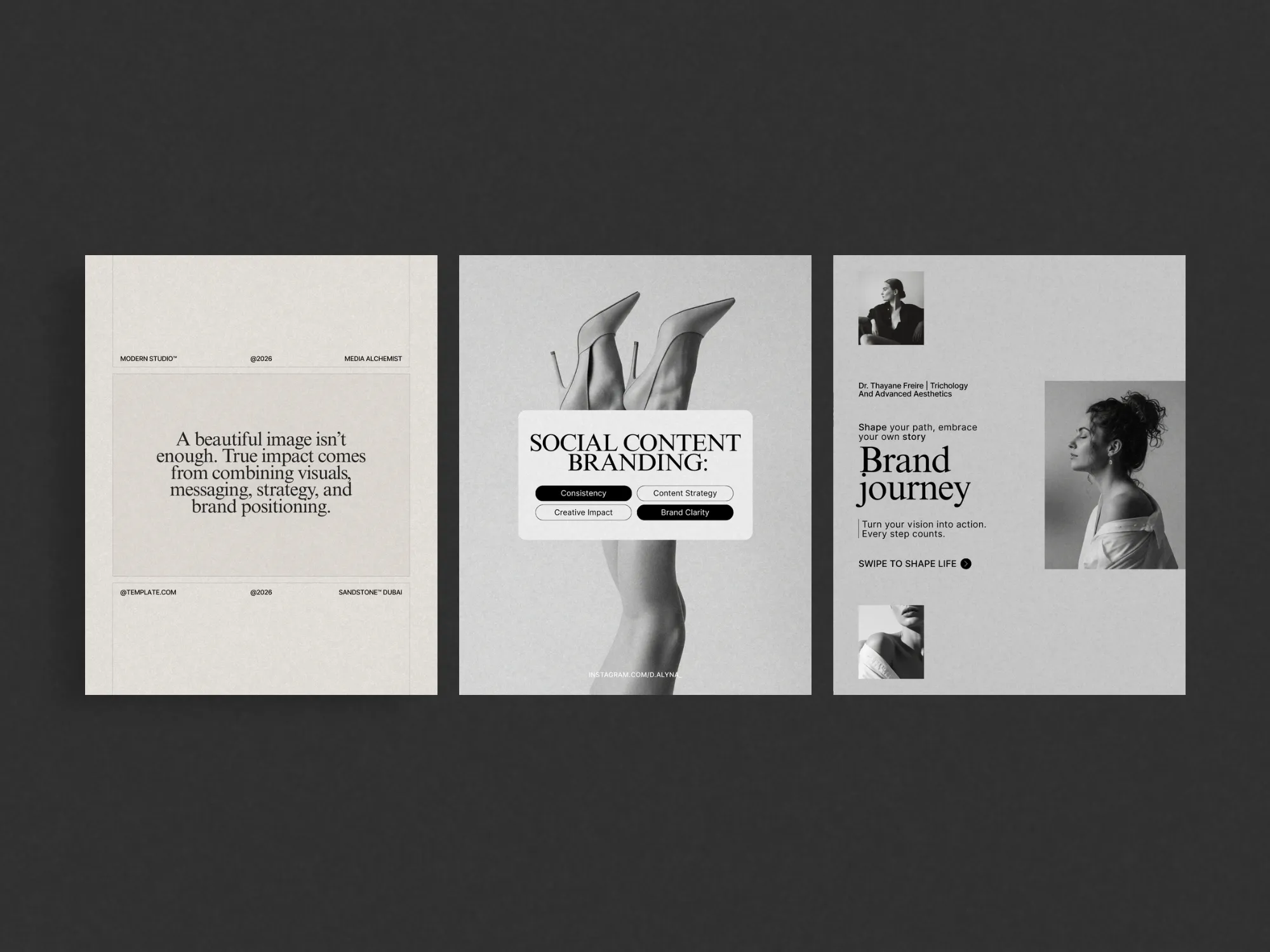 Digital marketing post bundle featuring elegant Canva designs, aimed at helping creators quickly produce innovative promotional content.