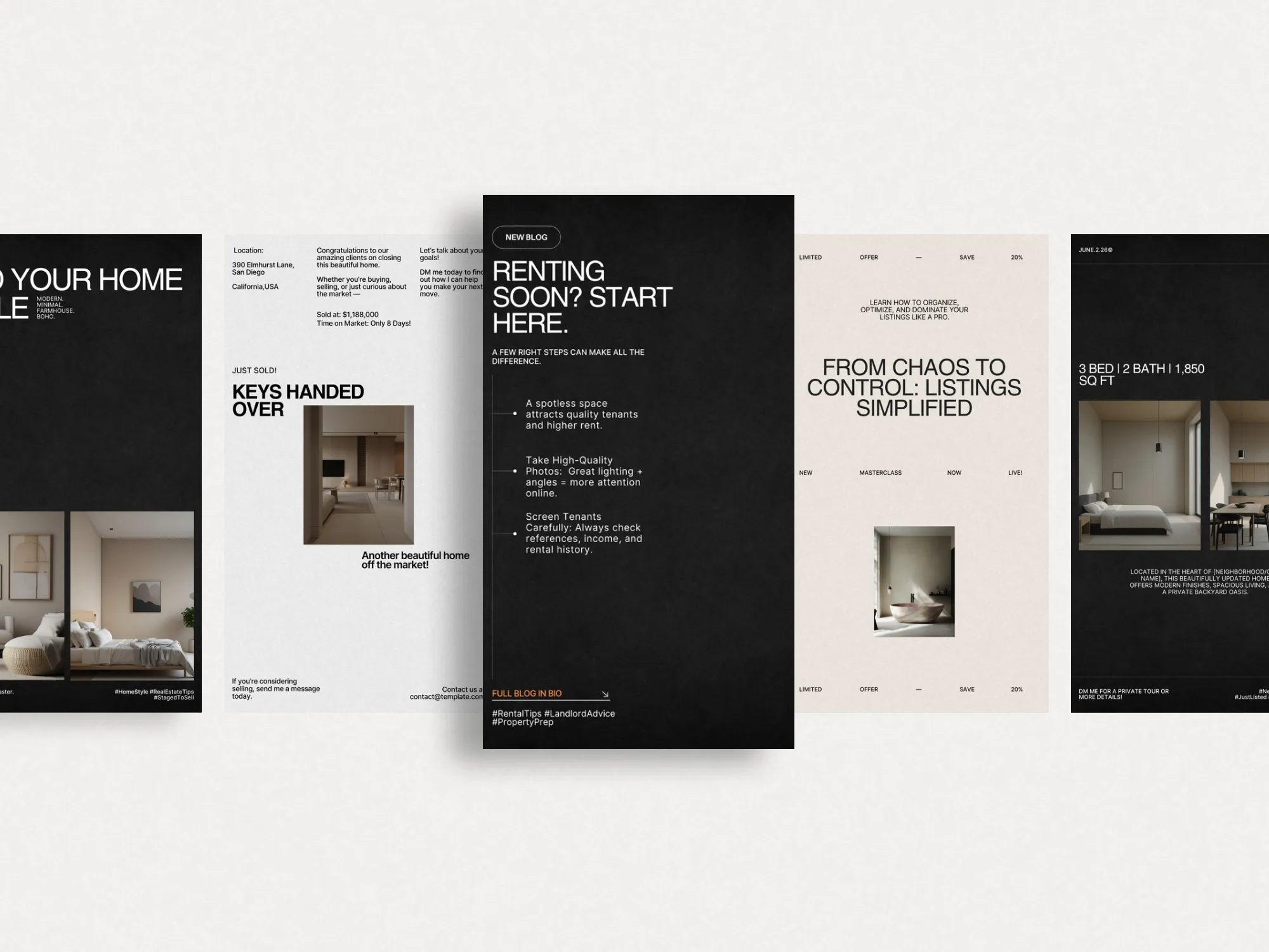 Creative Canva Instagram story templates for real estate, allowing brokers to effectively showcase listings and engage audiences.