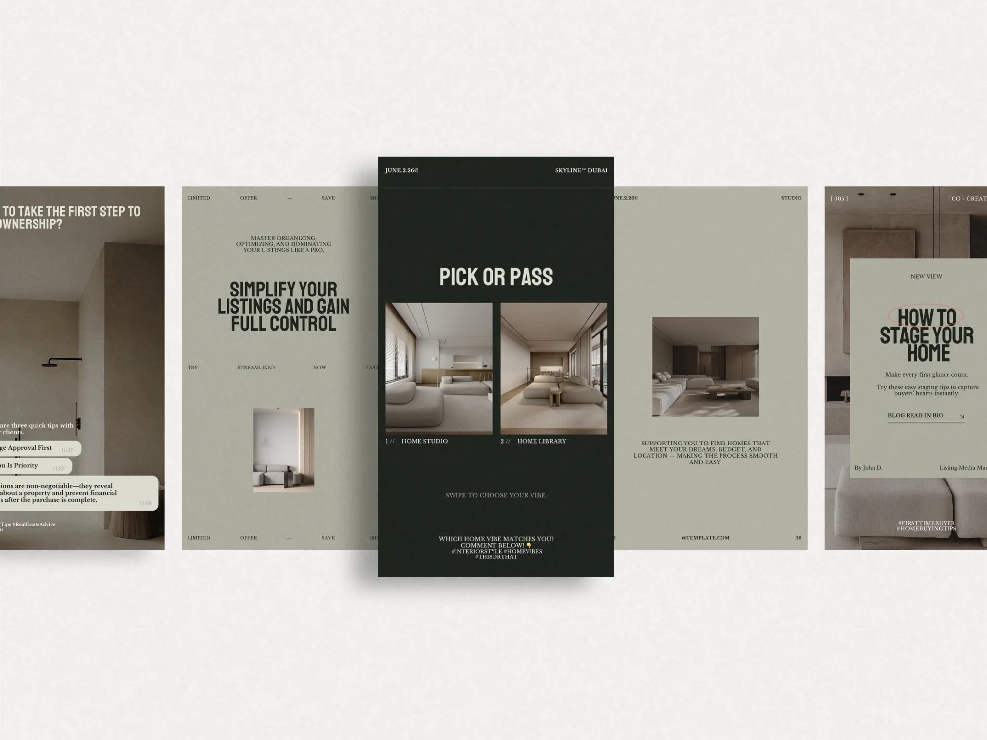 Modern Instagram story kit tailored for realtors, offering beautifully designed Canva templates to showcase properties and drive engagement at 1080x1920 PX.