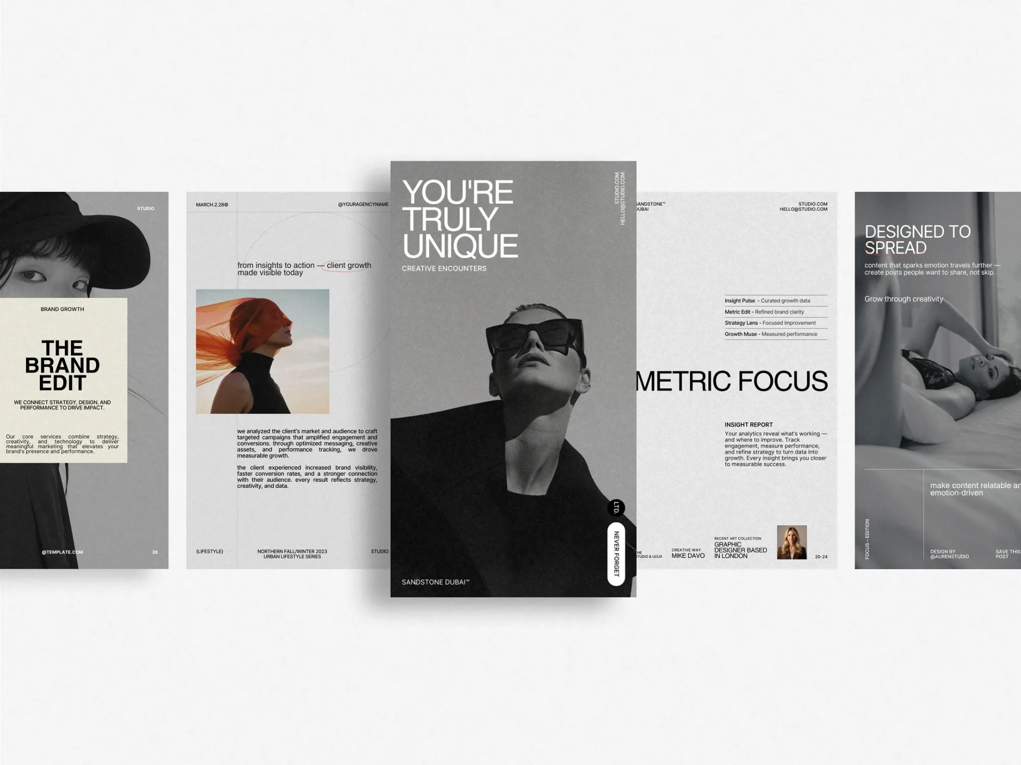 User-friendly Instagram story templates in a striking design, ensuring your business communications stand out in the crowded social media landscape.