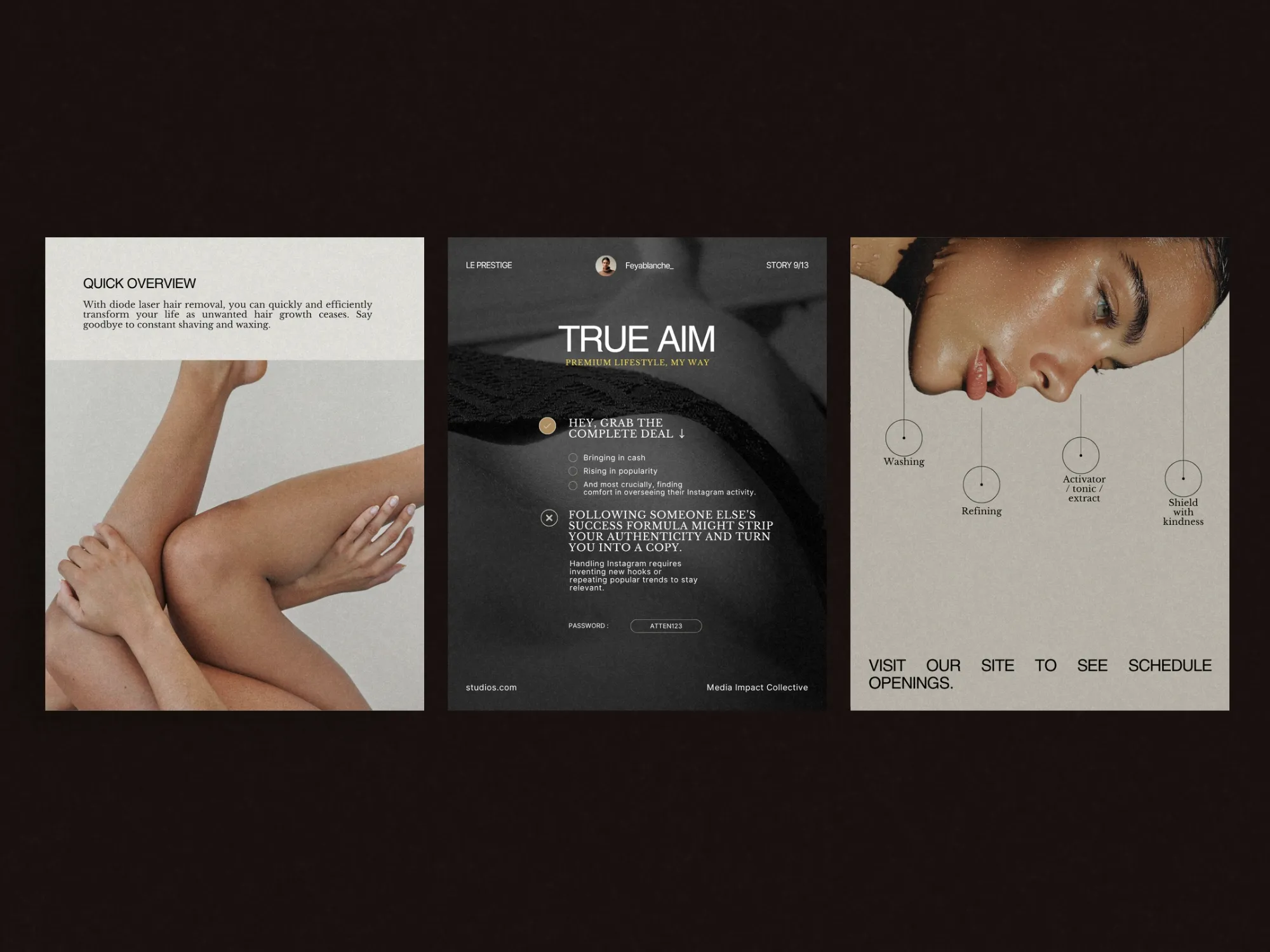 Stylish Skincare Instagram post template in 1080x1350 PX, ready for Canva customization to enhance any brand's skincare social media strategy.