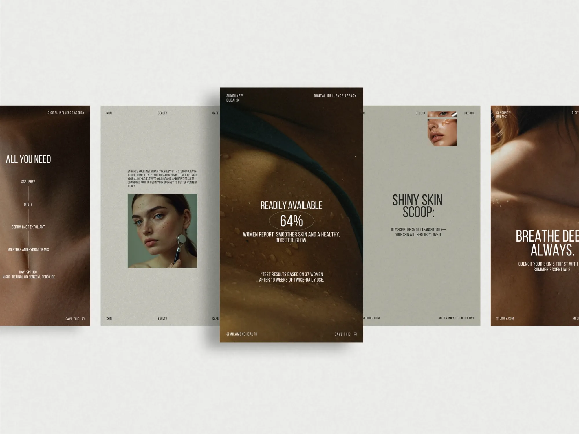 Stunning digital templates for Instagram stories, ideal for cosmetic sellers aiming for a cohesive and professional brand appearance.