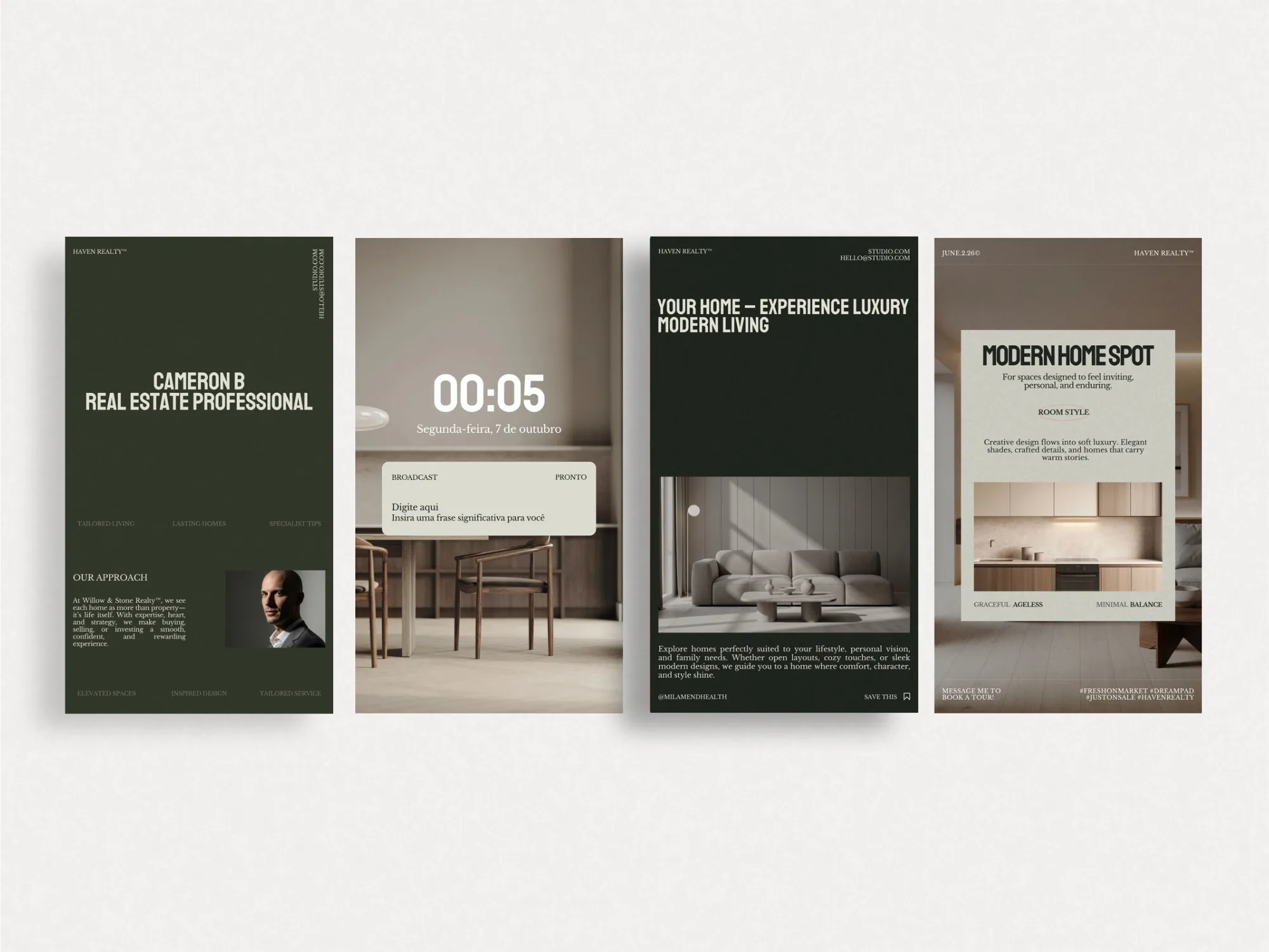 Versatile Canva property tour stories, these real estate templates are perfect for agents looking to enhance their social media presence.