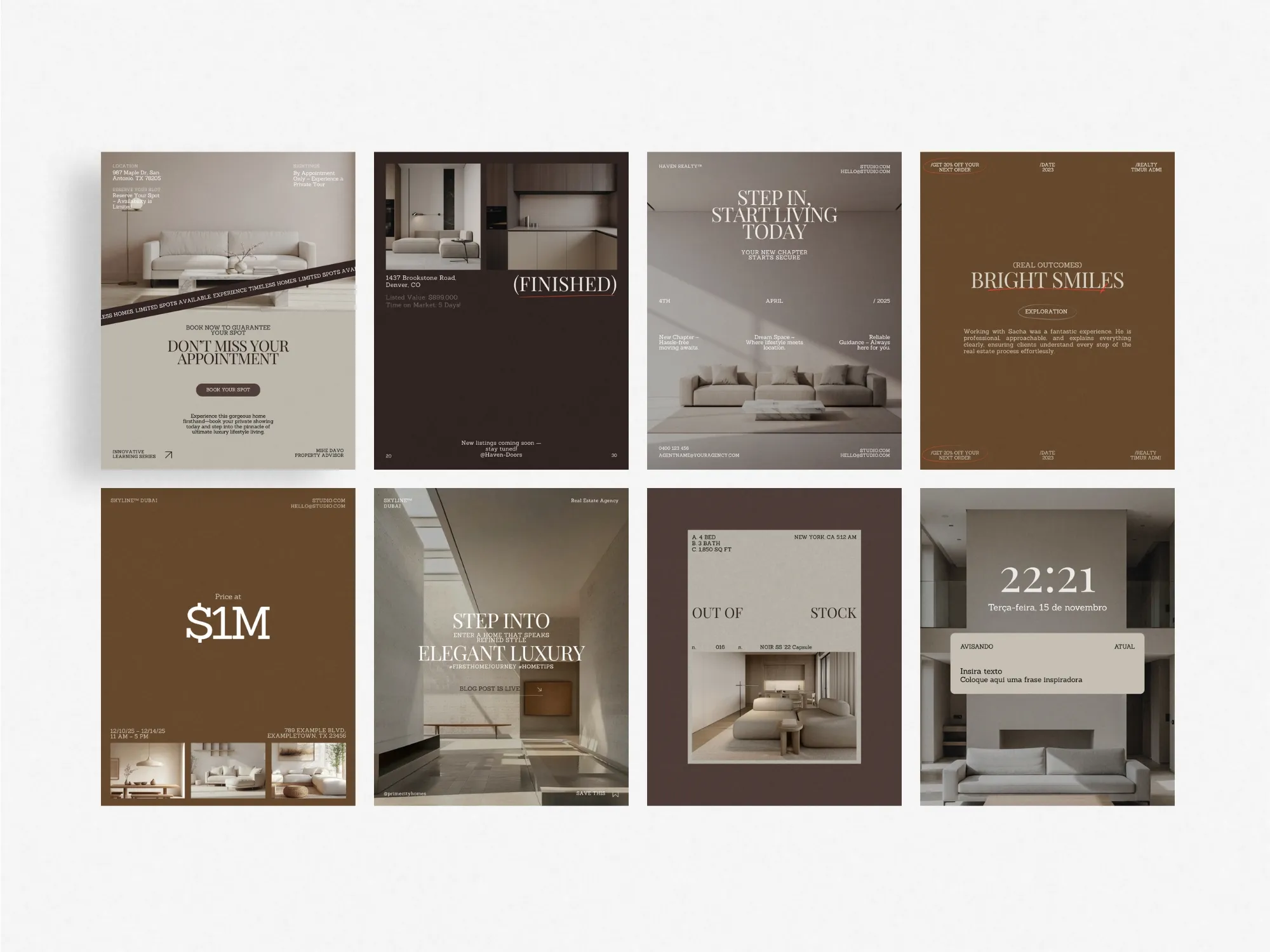 Dynamic property listing templates in a digital format that capture attention, driving buyer interest across social platforms.