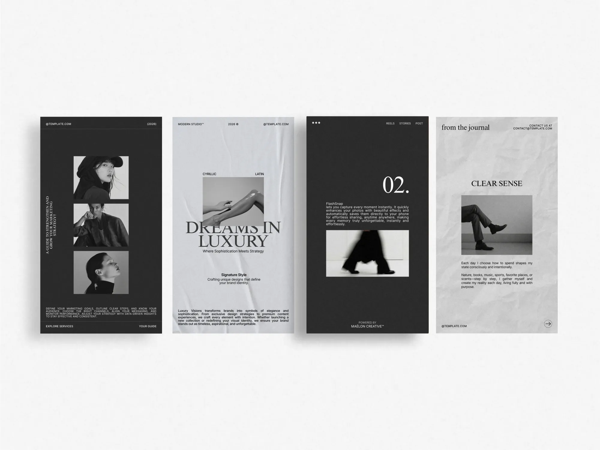 Modern, engaging Instagram story templates available for immediate digital download, enhancing brand visibility with impactful marketing visuals.