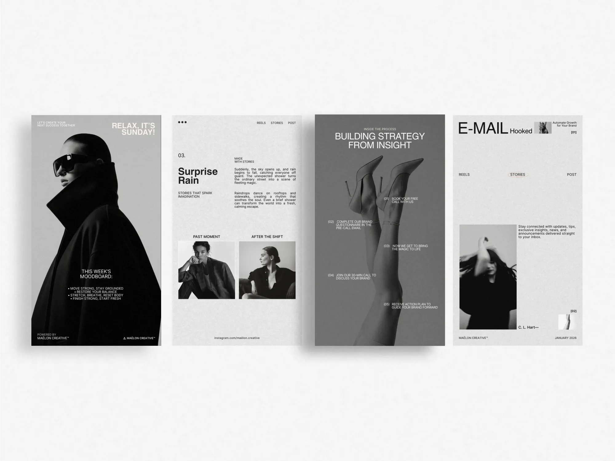 Eye-catching Instagram story designs from Prapti Design, featuring 35 templates that make it easy to promote launches on social media.