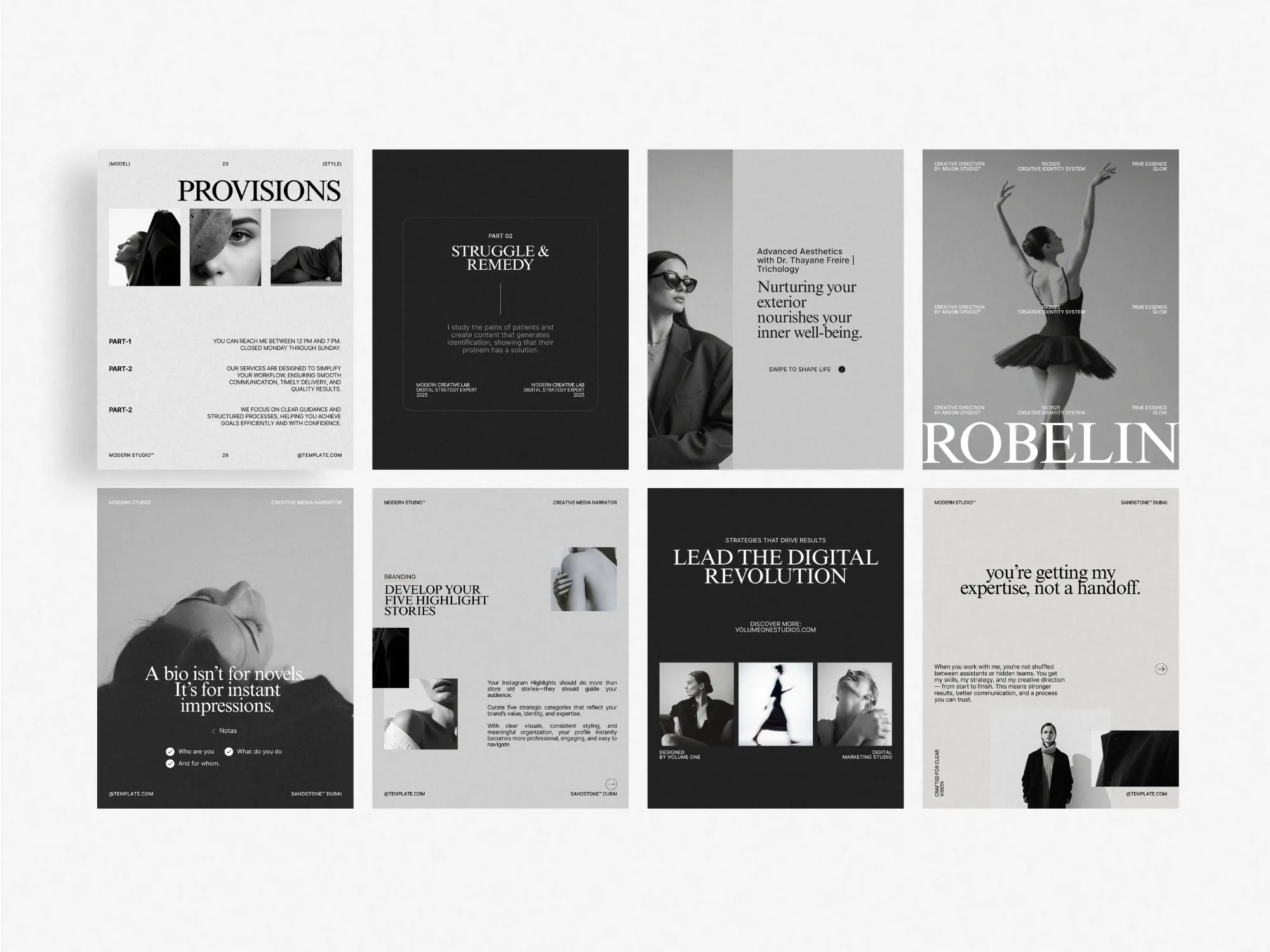 Stylish Instagram post templates created for startups and creators, designed in Canva for easy customization and impactful presentations.