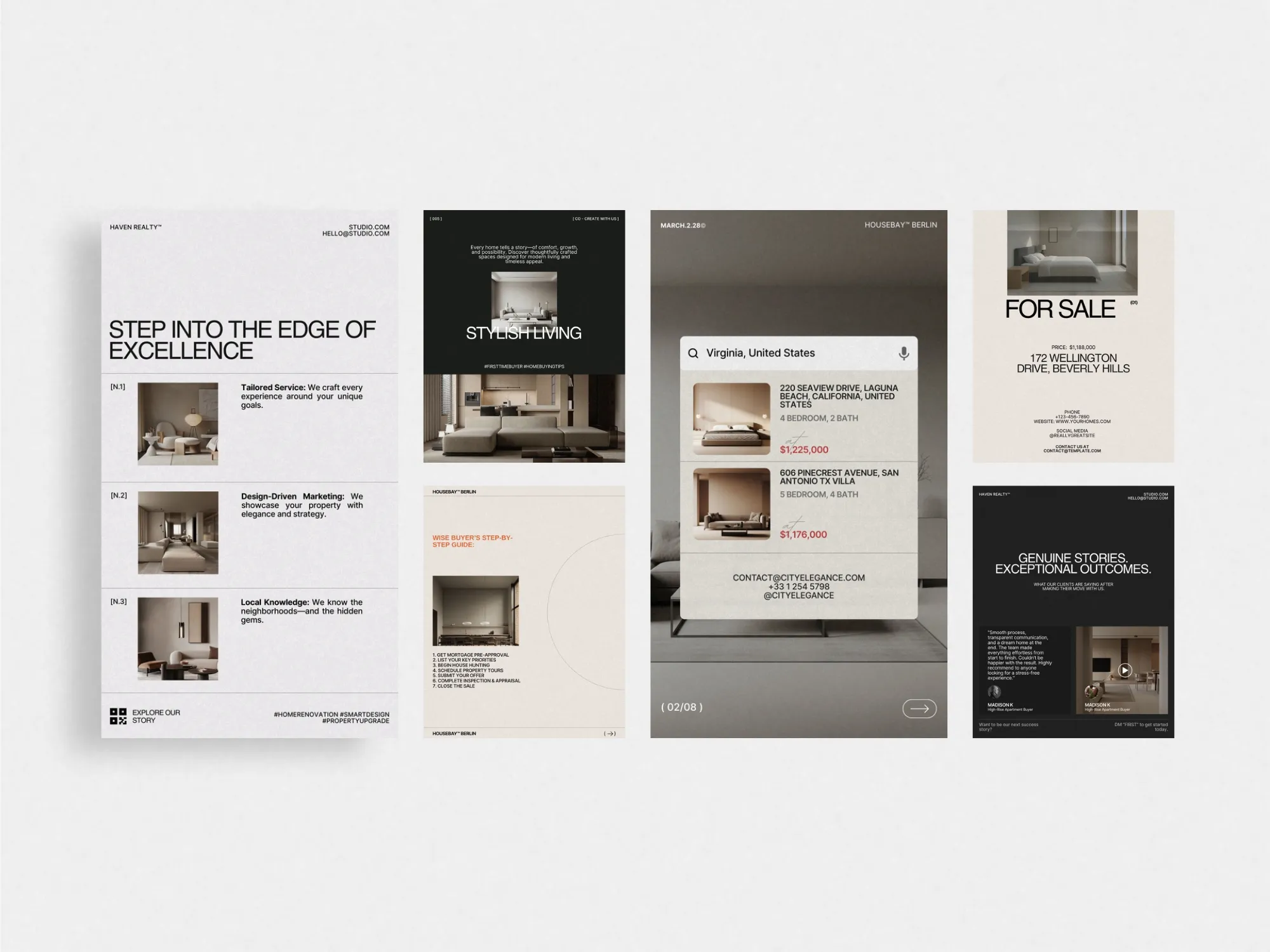 Sleek Instagram story template at 1080x1920 px, providing realty agencies with stylish graphics optimized for effective property promotion and engagement.