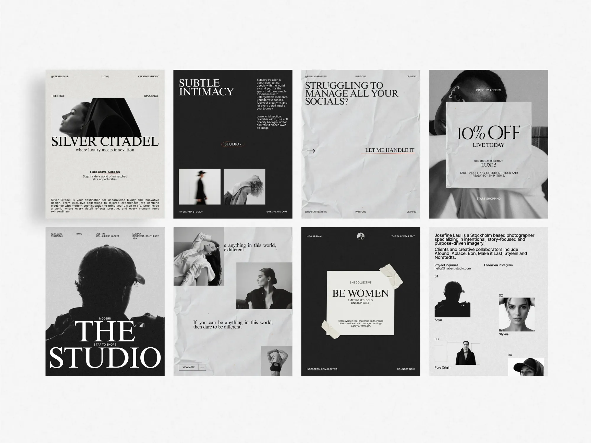 Engaging and editable Instagram Marketing Posts from Prapti Design, designed to boost clicks and conversions for small businesses and agencies.