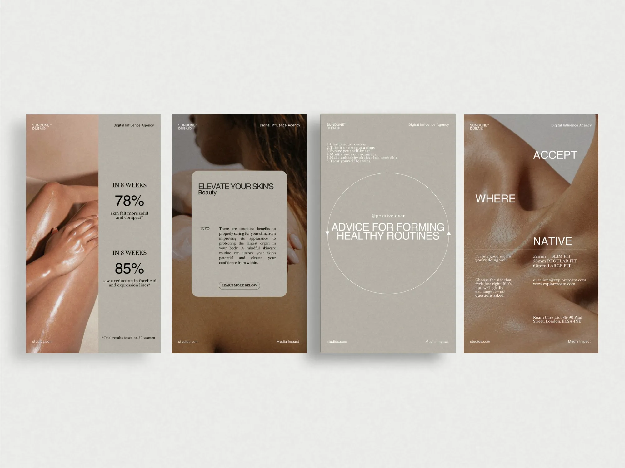 Quickly create consistent skincare content with these editable Instagram story templates, uniquely designed for beauty brands and clinics in Canva.