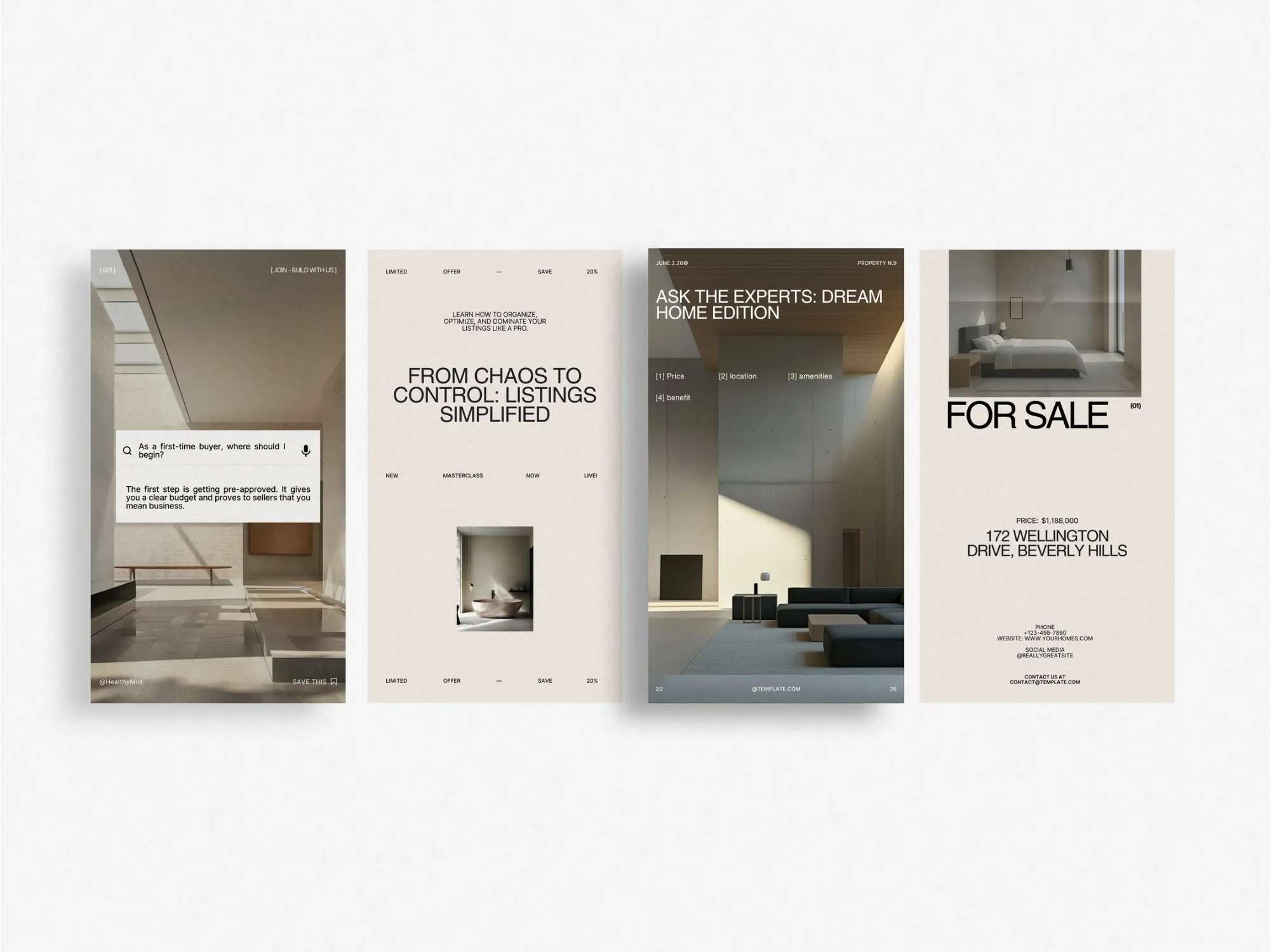 Stand out in the real estate market with our 120 eclectic Instagram story templates, crafted for Canva to elevate your property marketing game.