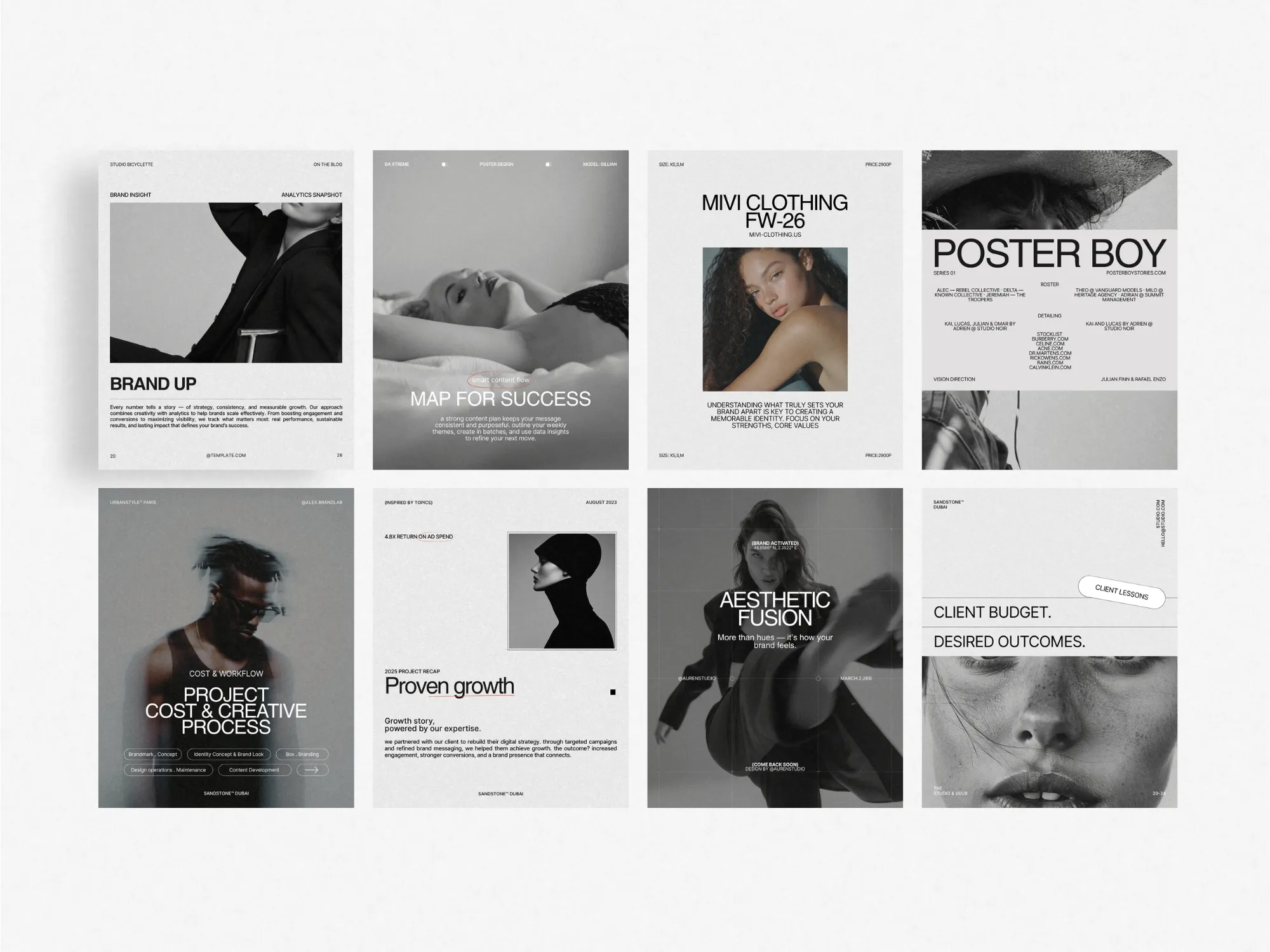 Inspiring and professional Instagram Post Templates, sized 1080x1350 PX; help boost conversions for small businesses using Canva.