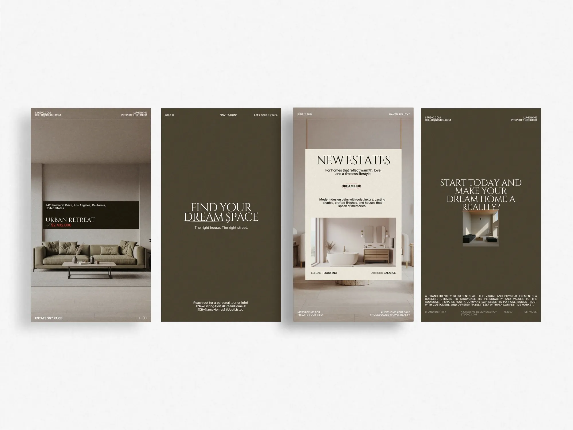 A stylish bundle of real estate story templates, ideal for brokers looking to enhance their social media presence with minimal design skills.