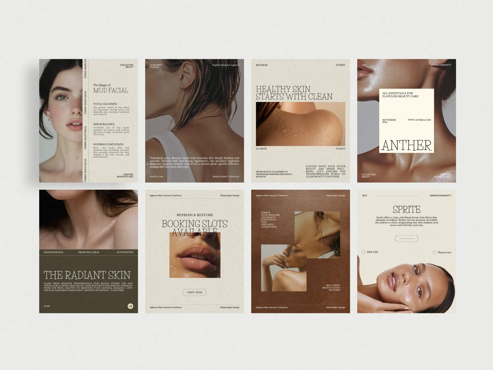 High-quality Canva templates in 1080x1350 PX for social media, perfect for cosmetic shops to effectively communicate skincare benefits and routines.