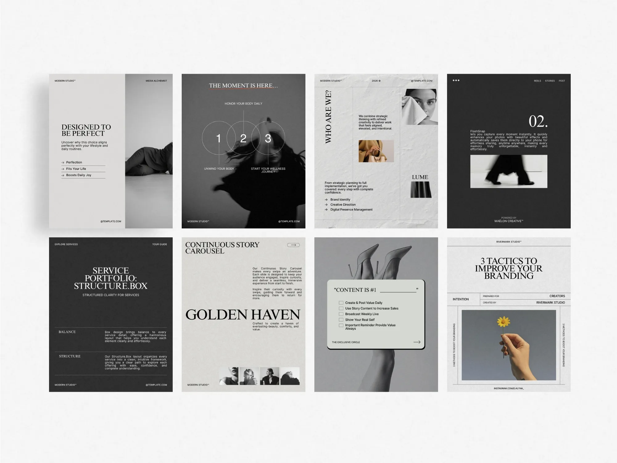 Engaging and editable Canva Instagram Marketing Post Kit that simplifies designing posts, ideal for showcasing new products and special announcements.