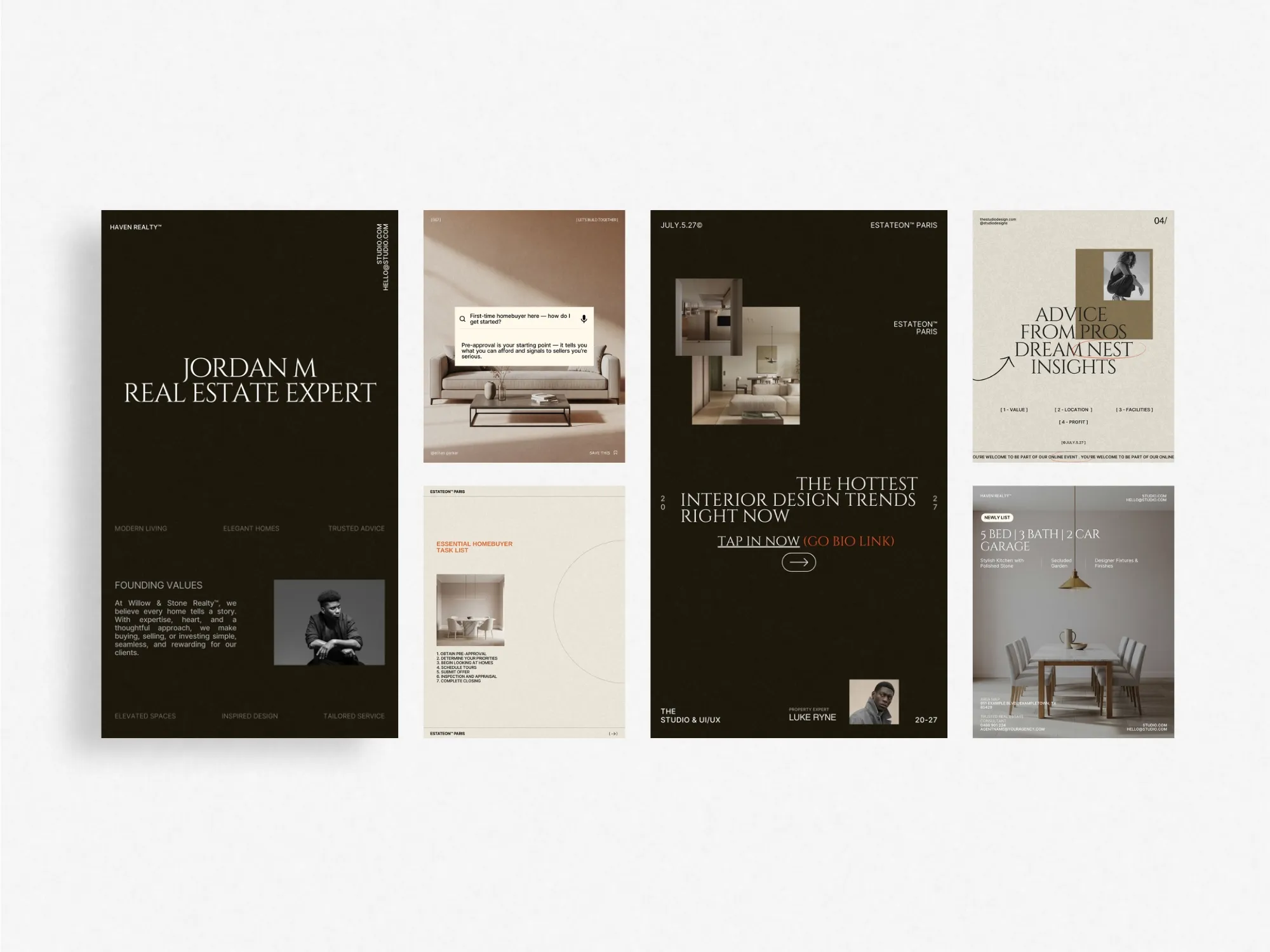 Visually striking 240-template pack for real estate social media, crafted for instant digital download, ensuring quick and professional marketing.