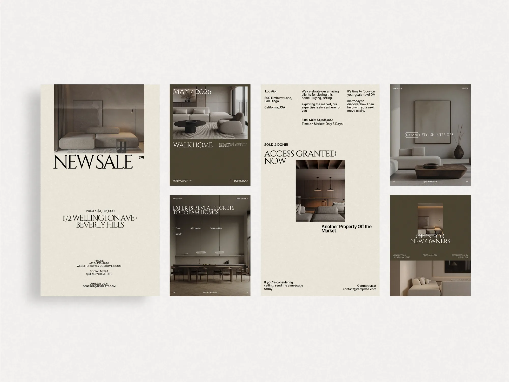 Chic Instagram story templates ideal for property managers, featuring a modern design perfect for attracting buyers while maintaining brand identity in 1080x1920 PX.