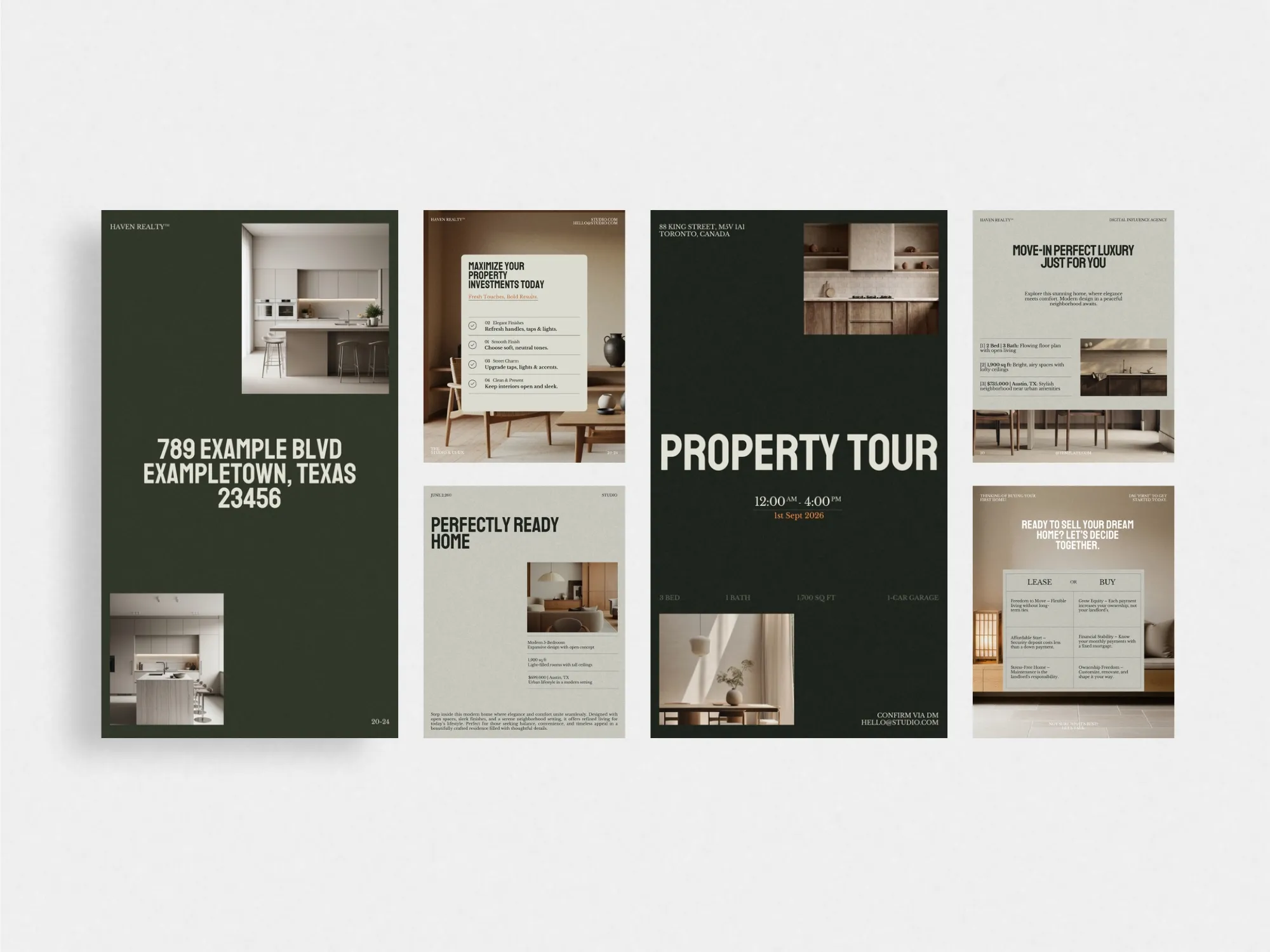 Dynamic real estate post template featuring vibrant design elements, crafted in 1080x1350 PX for impactful branding on Instagram.
