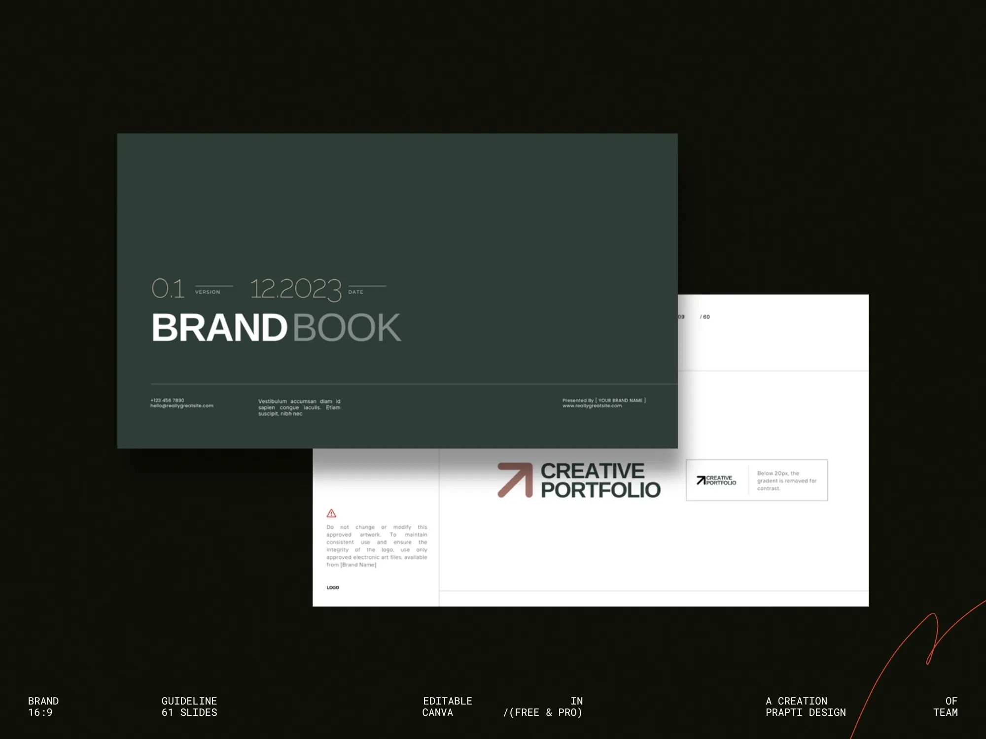 Structured Brand Guidelines Presentation Templates for Canva