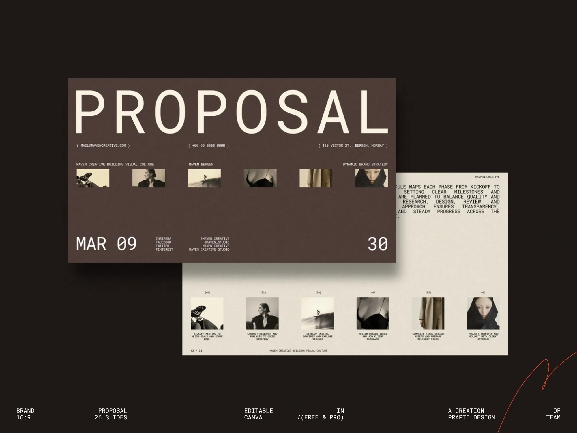 Professional Brand Proposal Template: 26 Presentation Slides