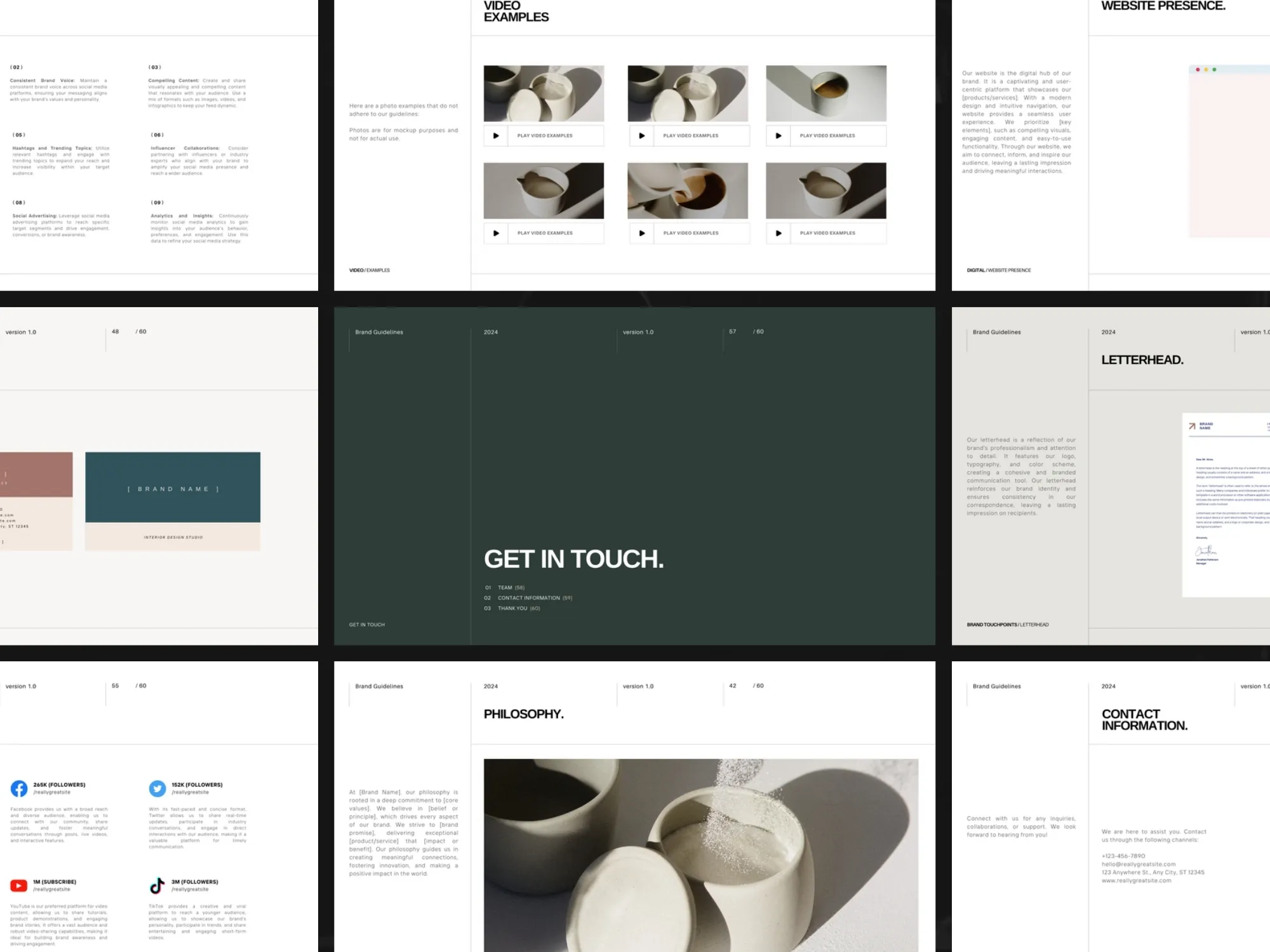 Professional 1920X1080 PX brand guidelines presentation template for maintaining visual consistency in businesses.