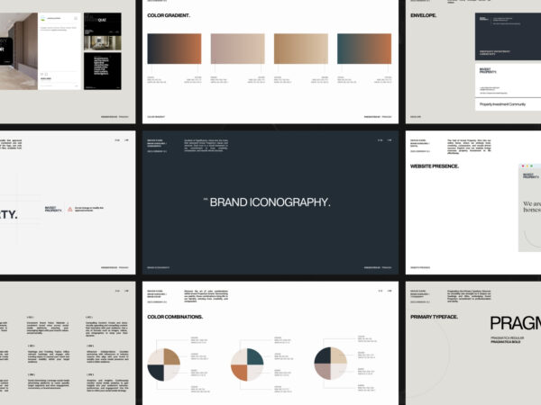 A comprehensive set of Canva brand book slides, ideal for brand designers and agencies to create cohesive identity decks.