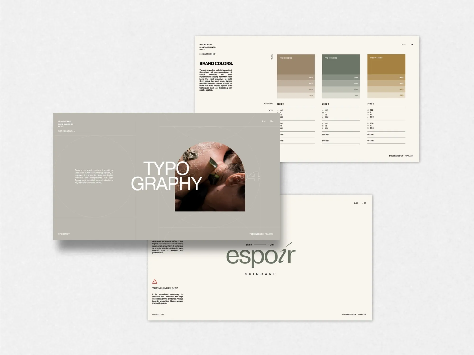 Canva-compatible brand guidelines presentation template with a modern aesthetic, supporting streamlined brand identity and visual usage.