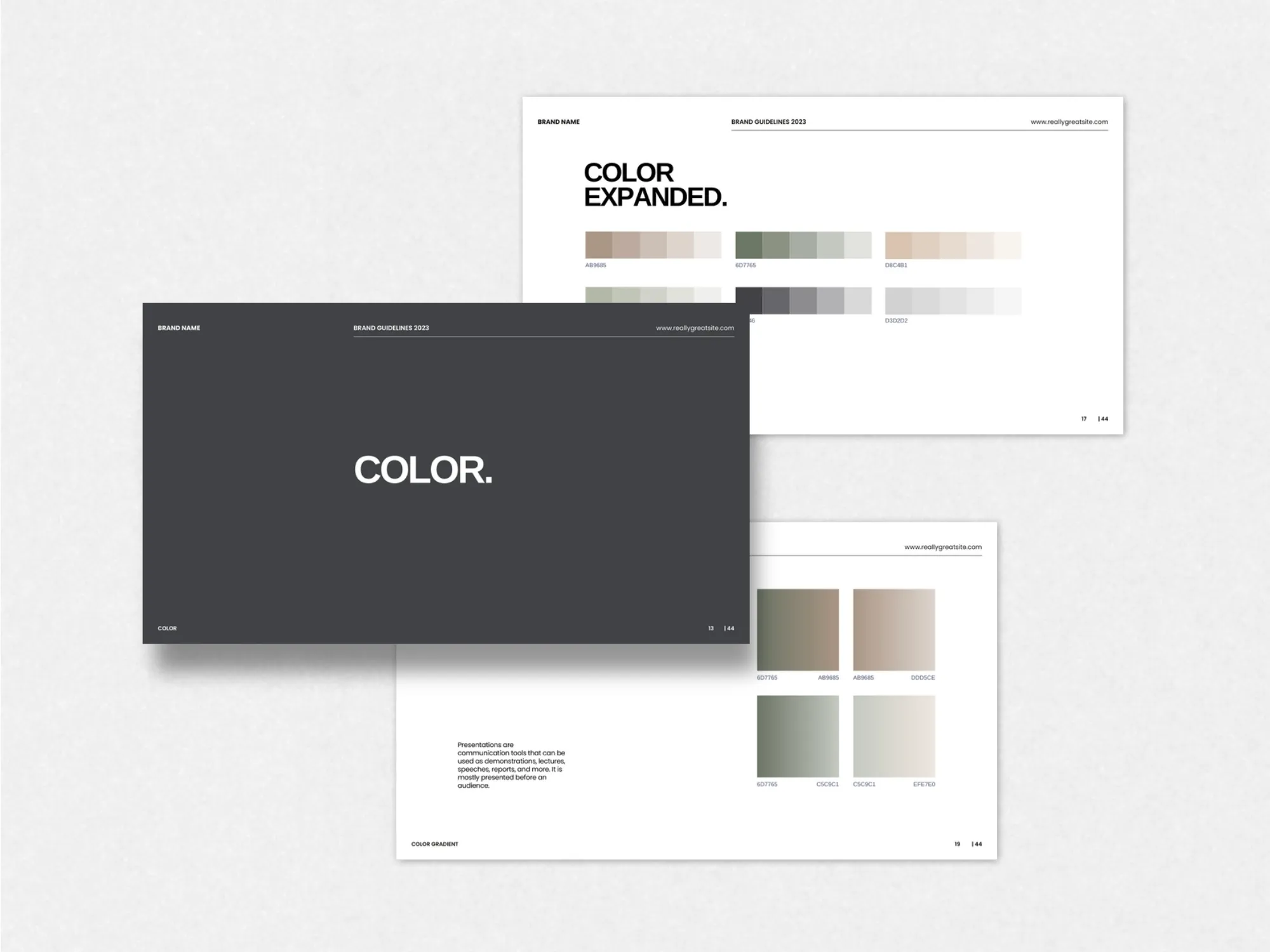 Streamlined digital product with 44 Canva templates for brand guidelines, crafted to maintain visual and voice consistency for all businesses.